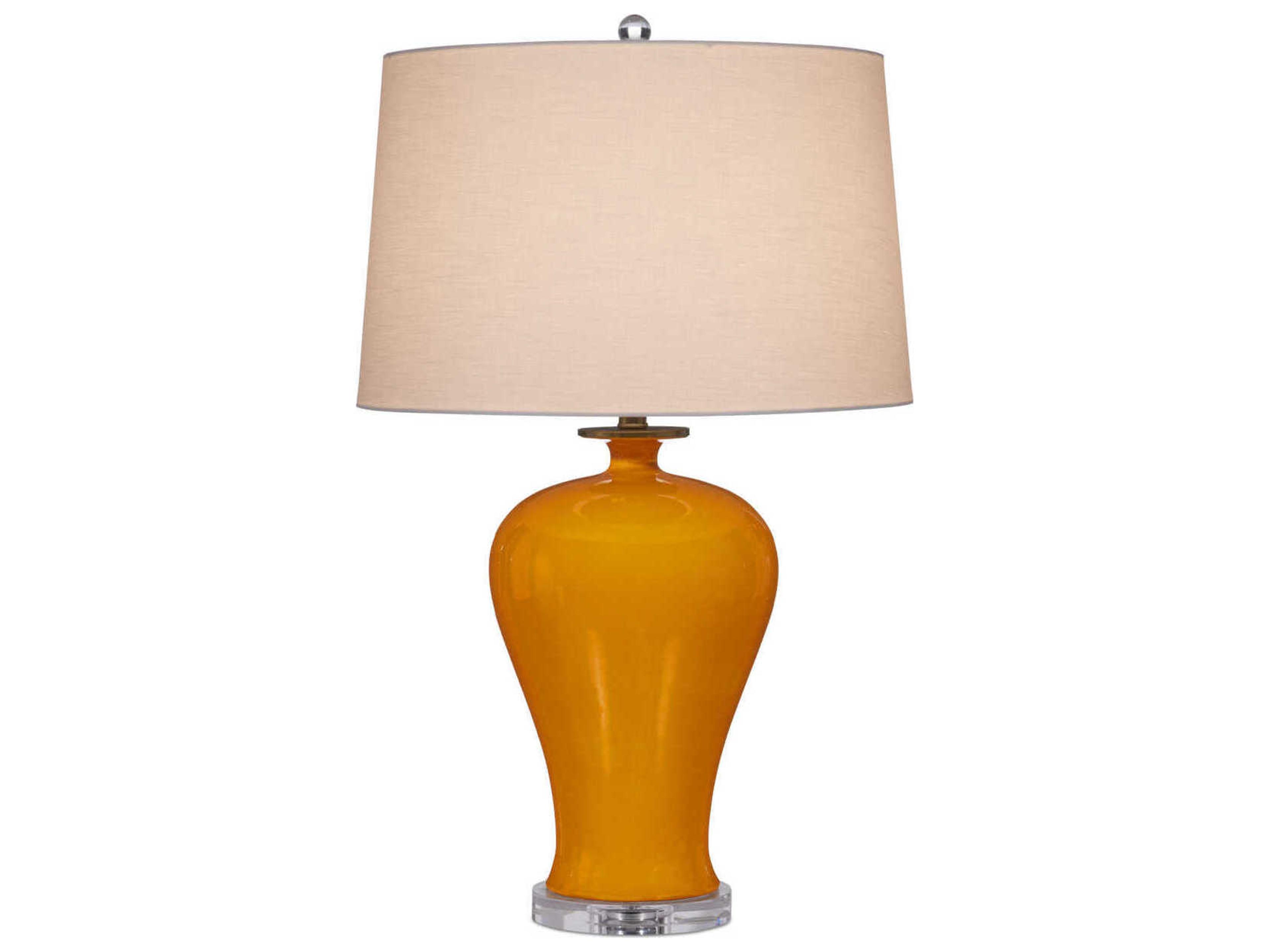 Imperial Yellow Natural Brass Buffet Lamp