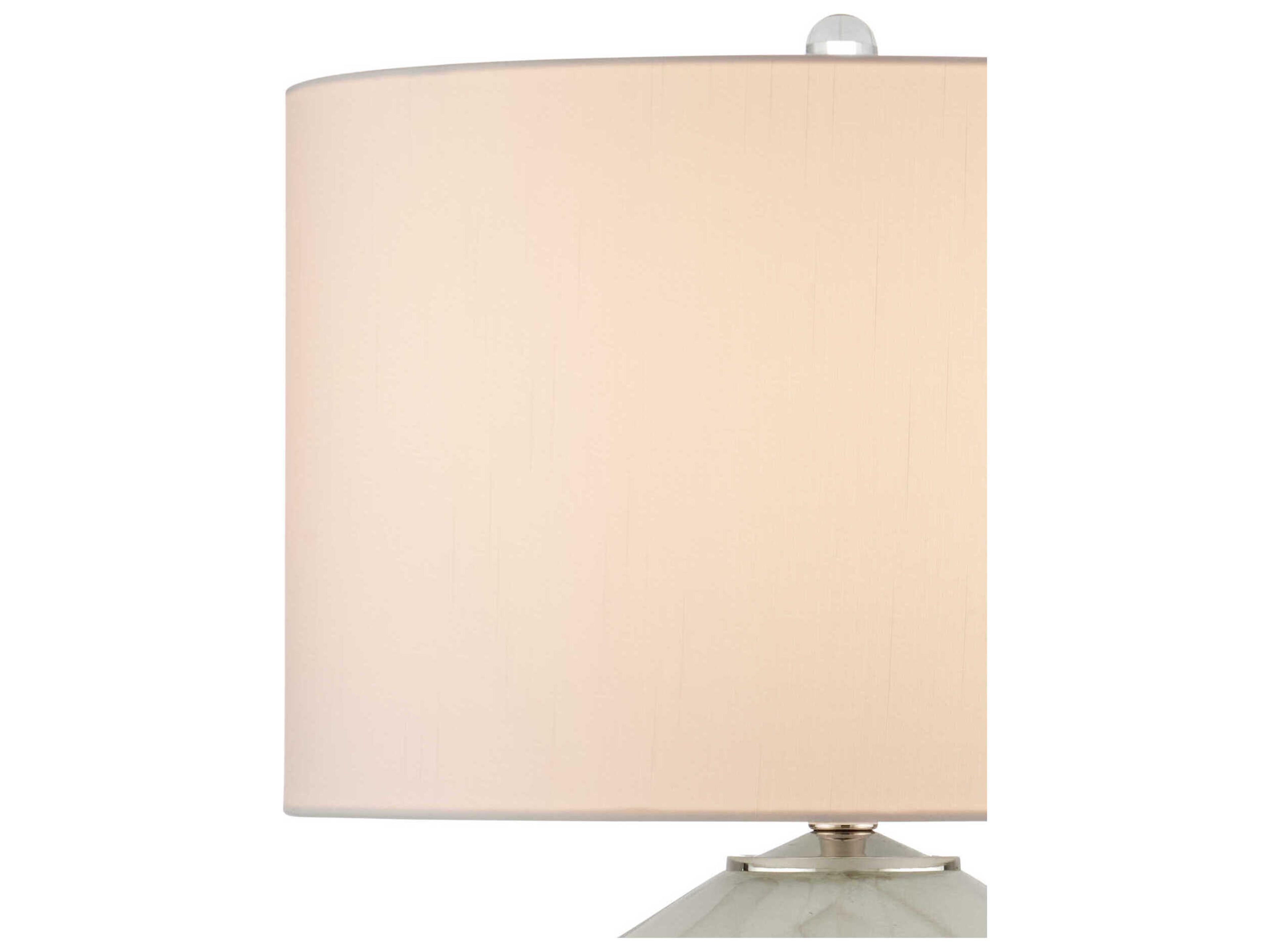 Currey & Company Floating Cloud Pale Gray Light Blue Polished Nickel Buffet Lamp