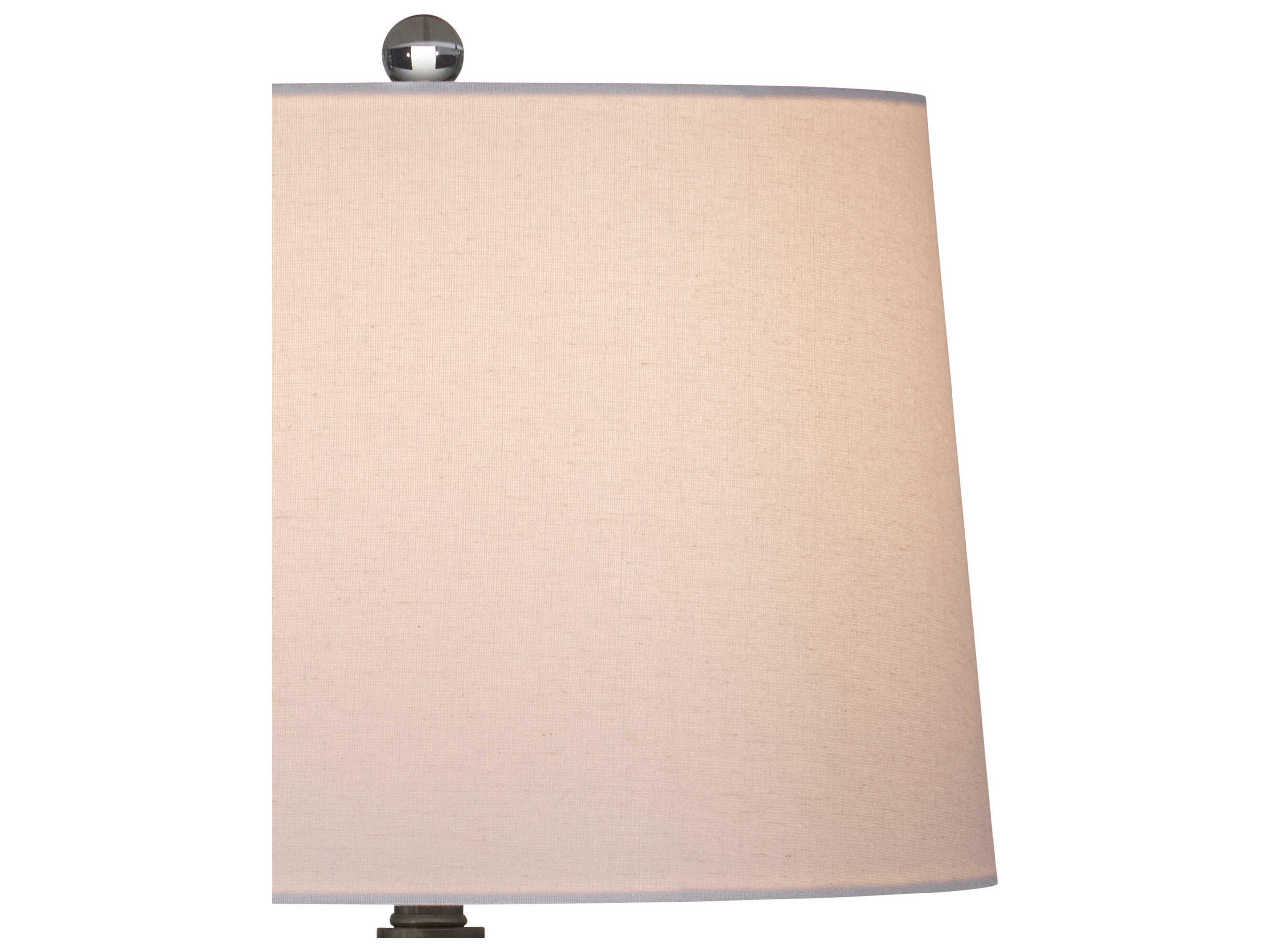 Currey & Company Anjou White Linen Green Buffet Lamp