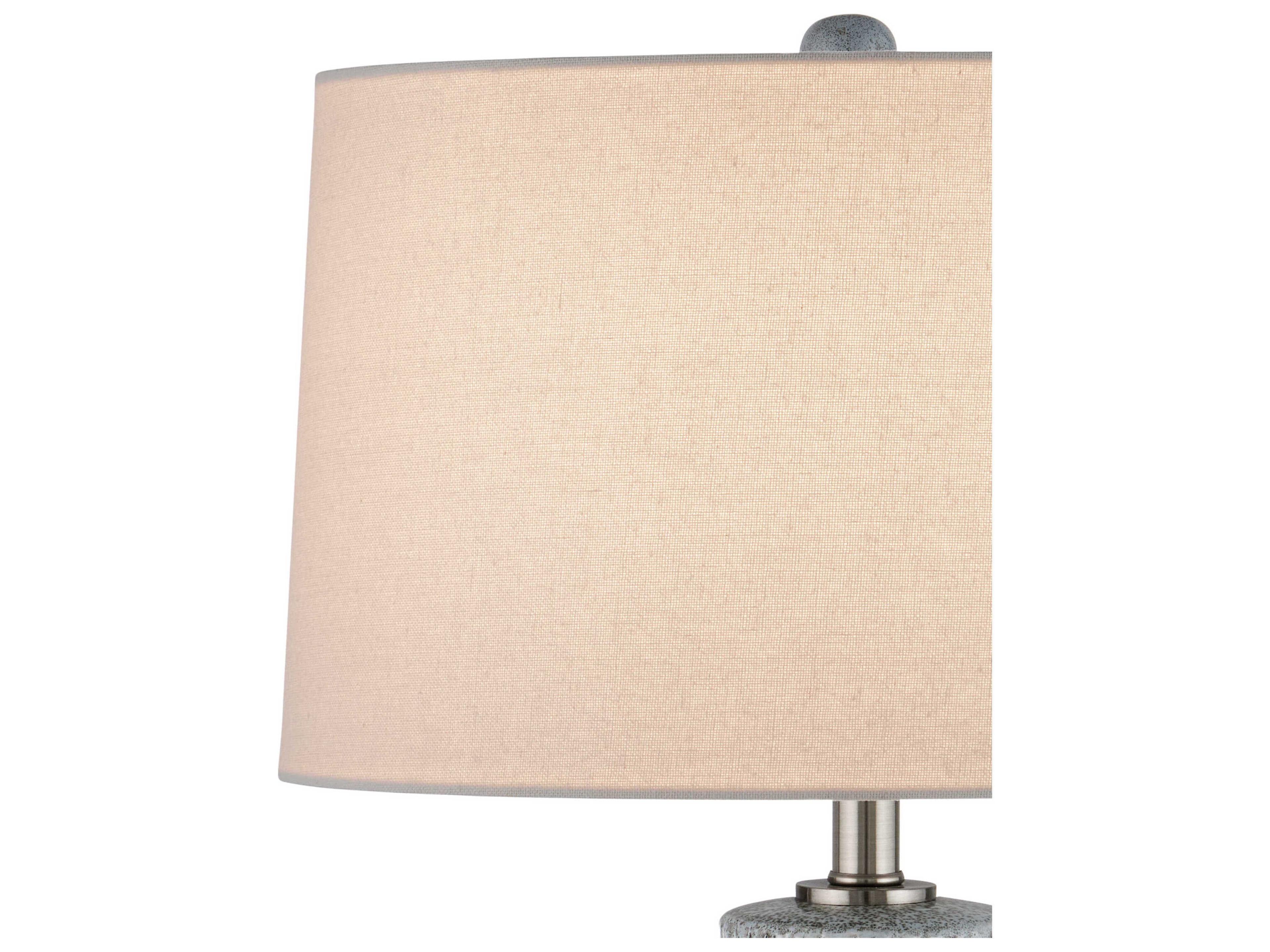 Currey & Company Fidella Reactive Black White Brushed Nickel Gray Table Lamp