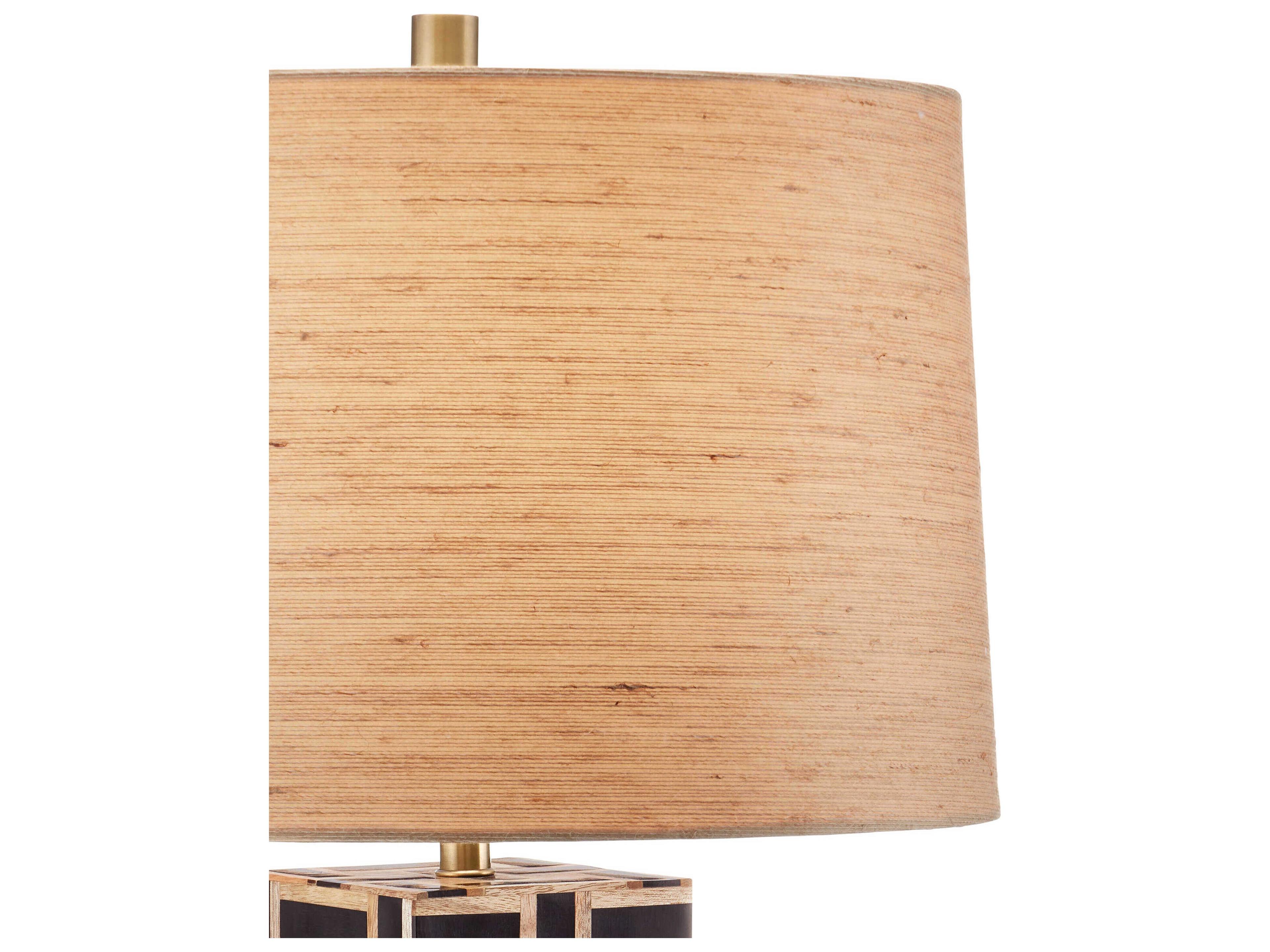 Currey & Company Aarna Natural Black Brown Rope Buffet Lamp