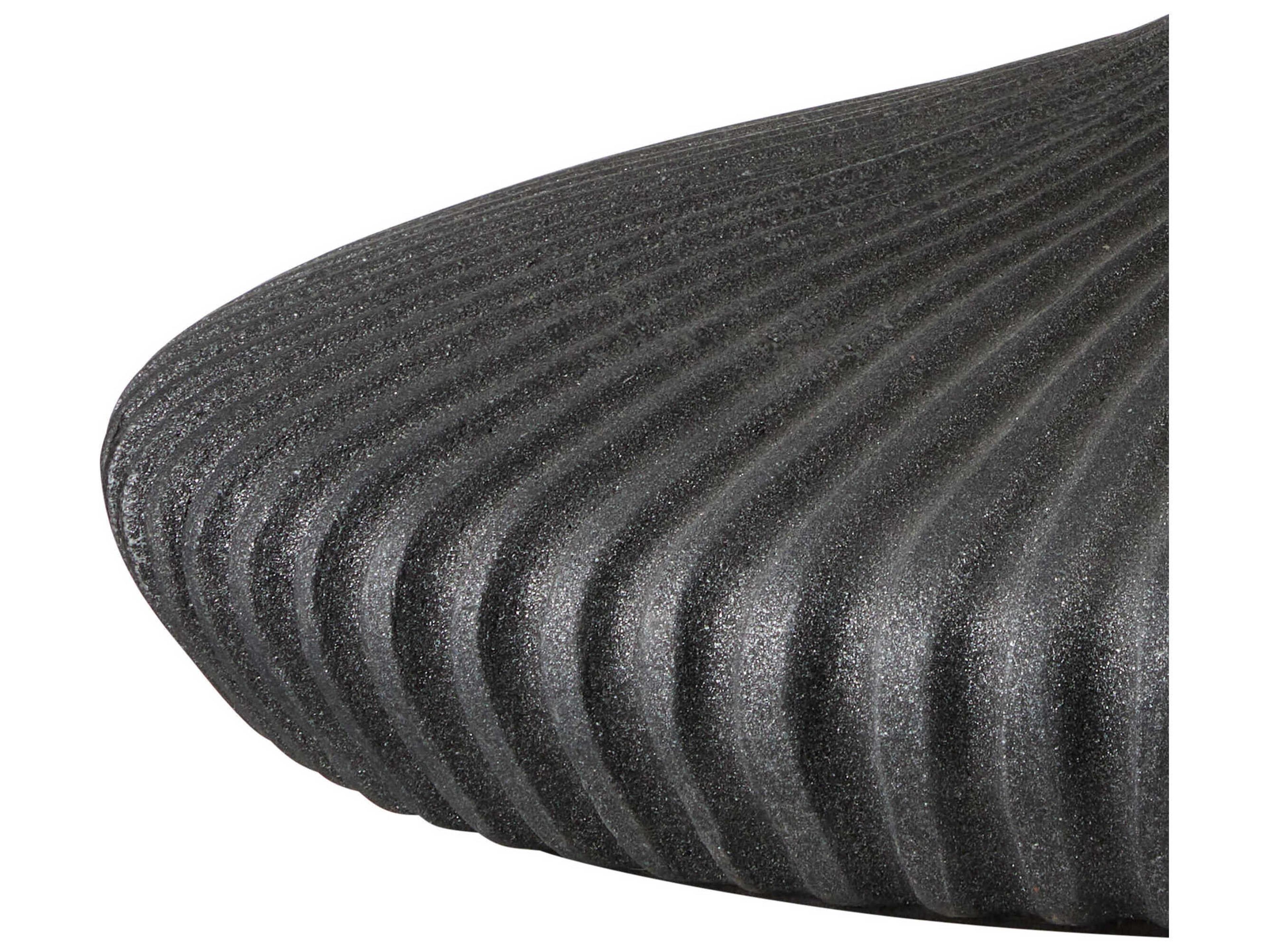 Currey & Company Mythmaker Black Granite Satin Light Natural Linen Table Lamp