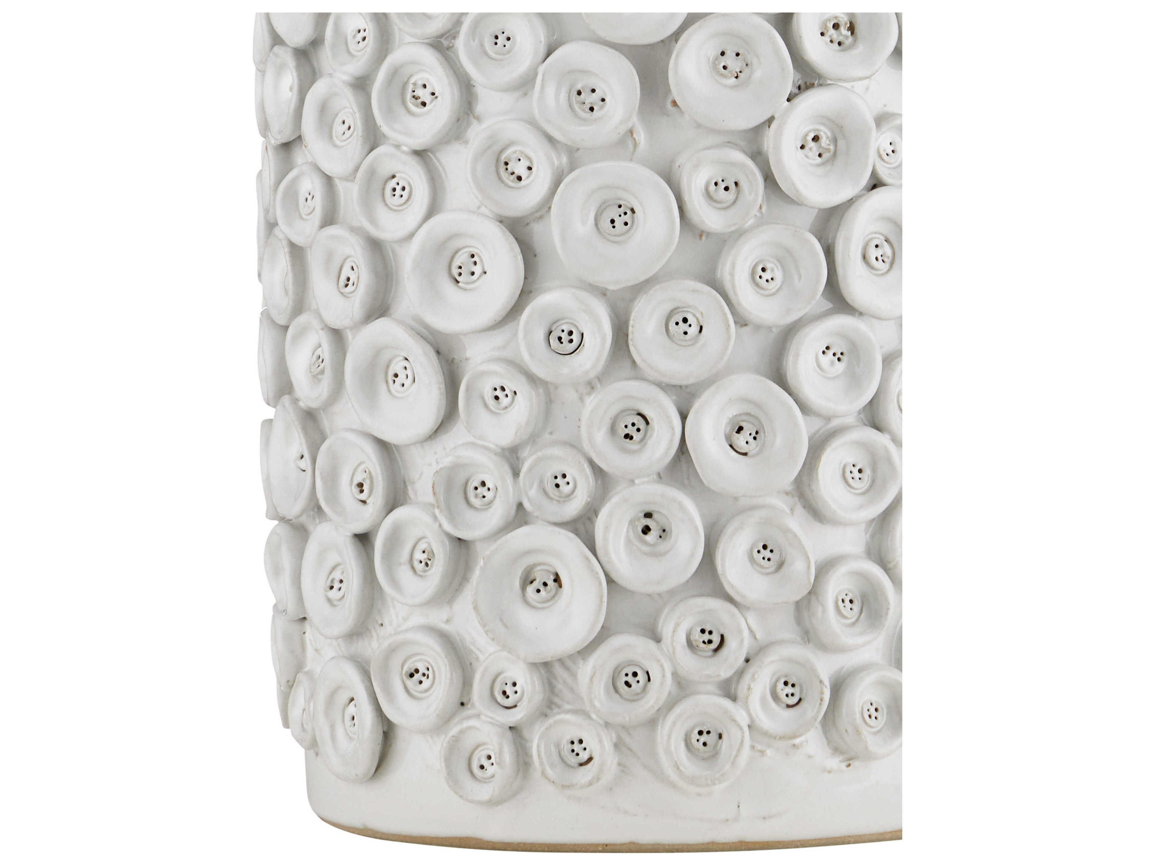 Currey & Company Buttons White Buffet Lamp