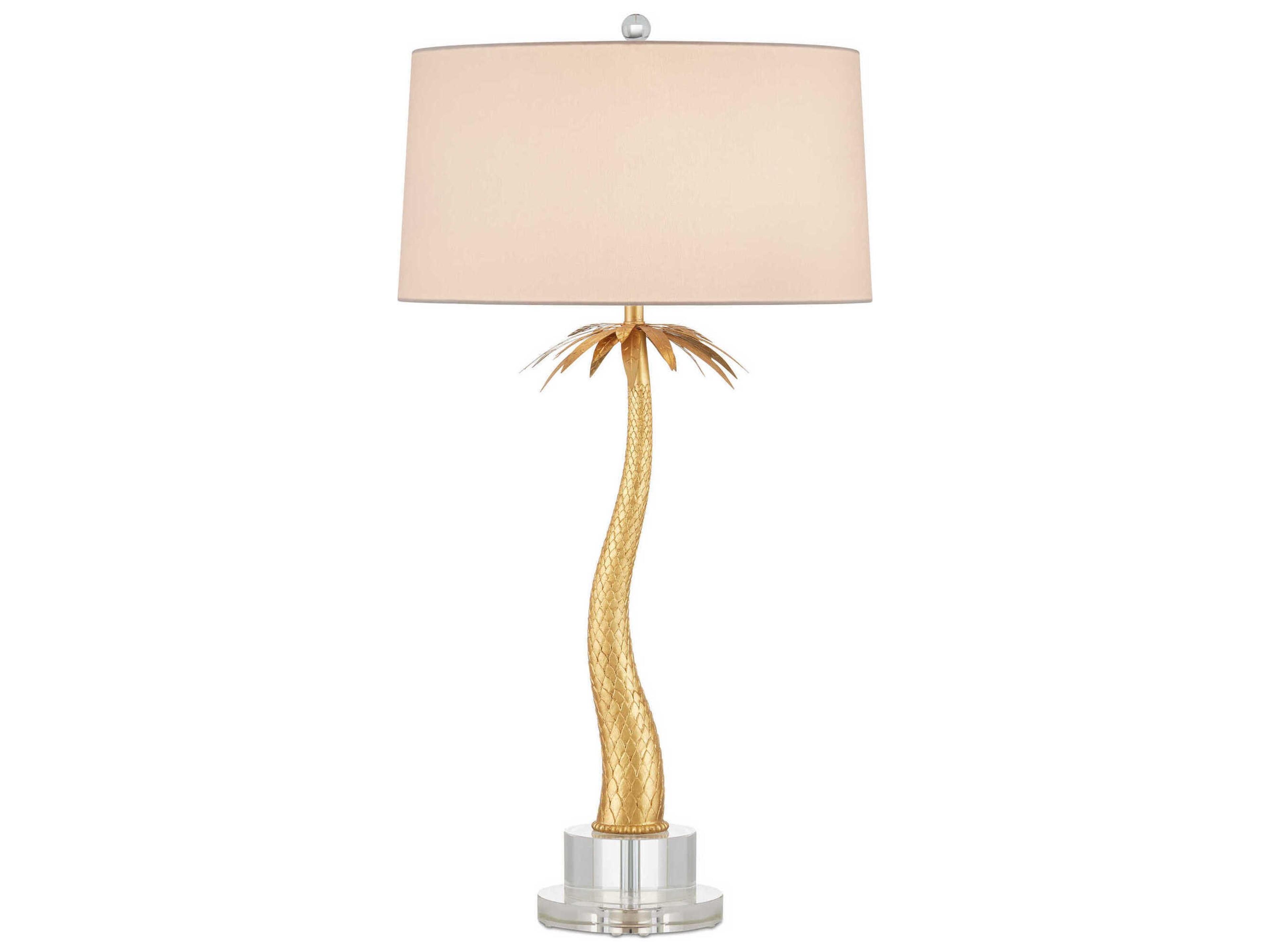 Currey & Company Mazari Contemporary Gold Leaf Buffet Lamp