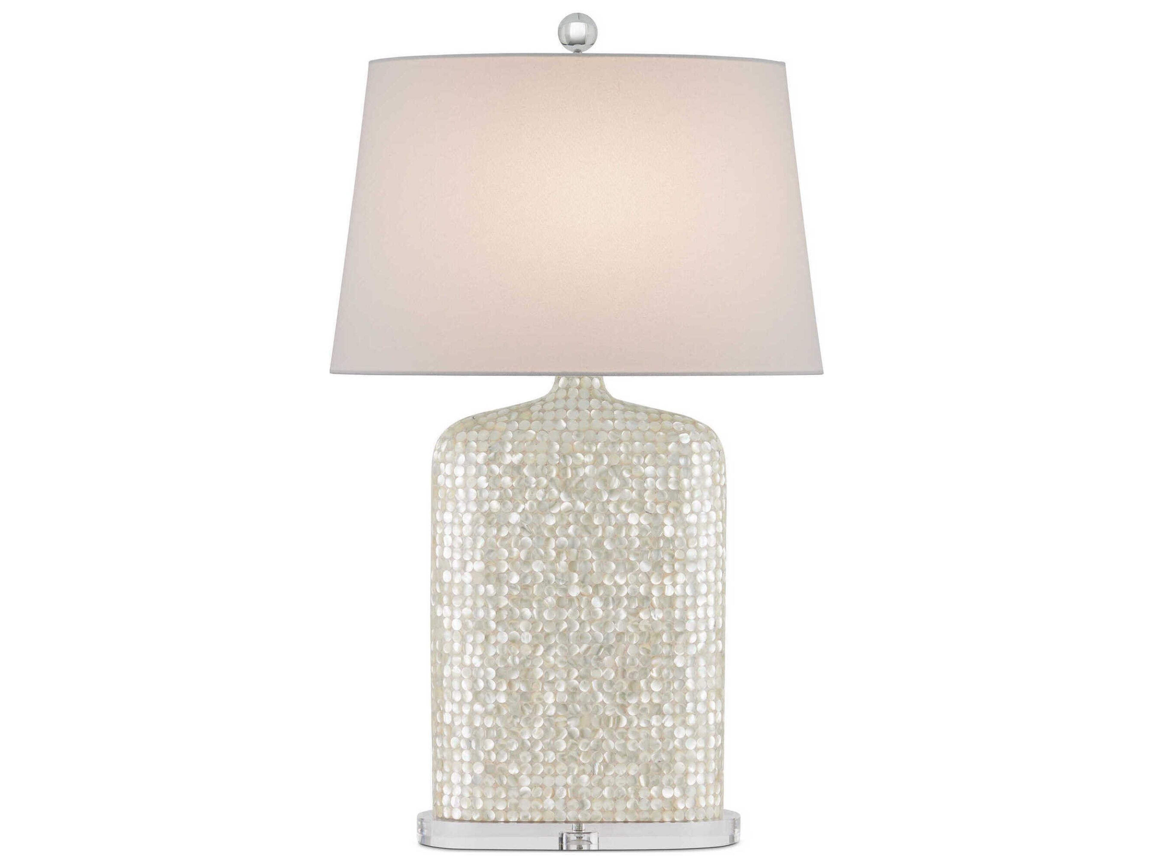 Currey & Company Gerri White Linen Buffet Lamp