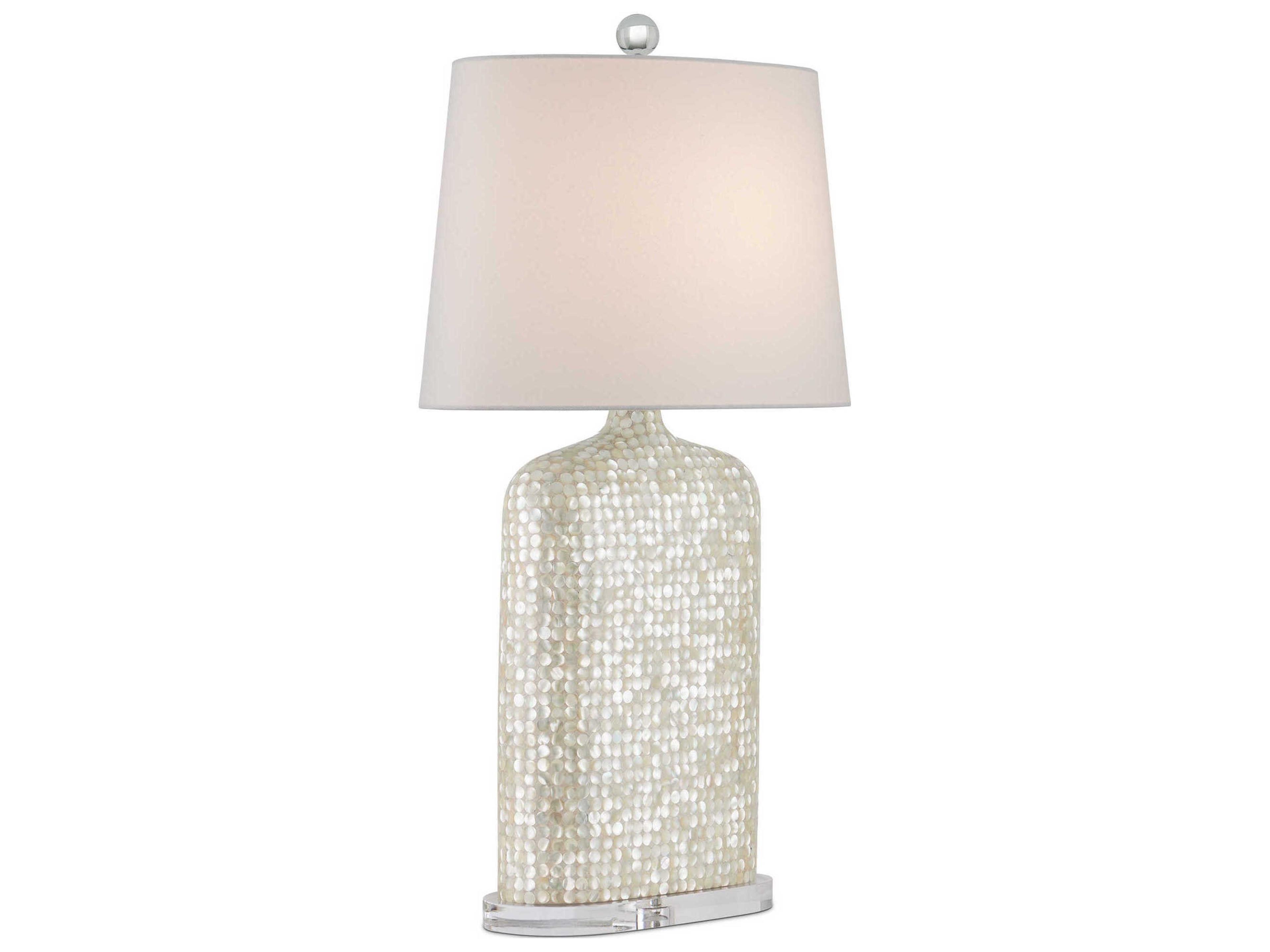 Currey & Company Gerri White Linen Buffet Lamp