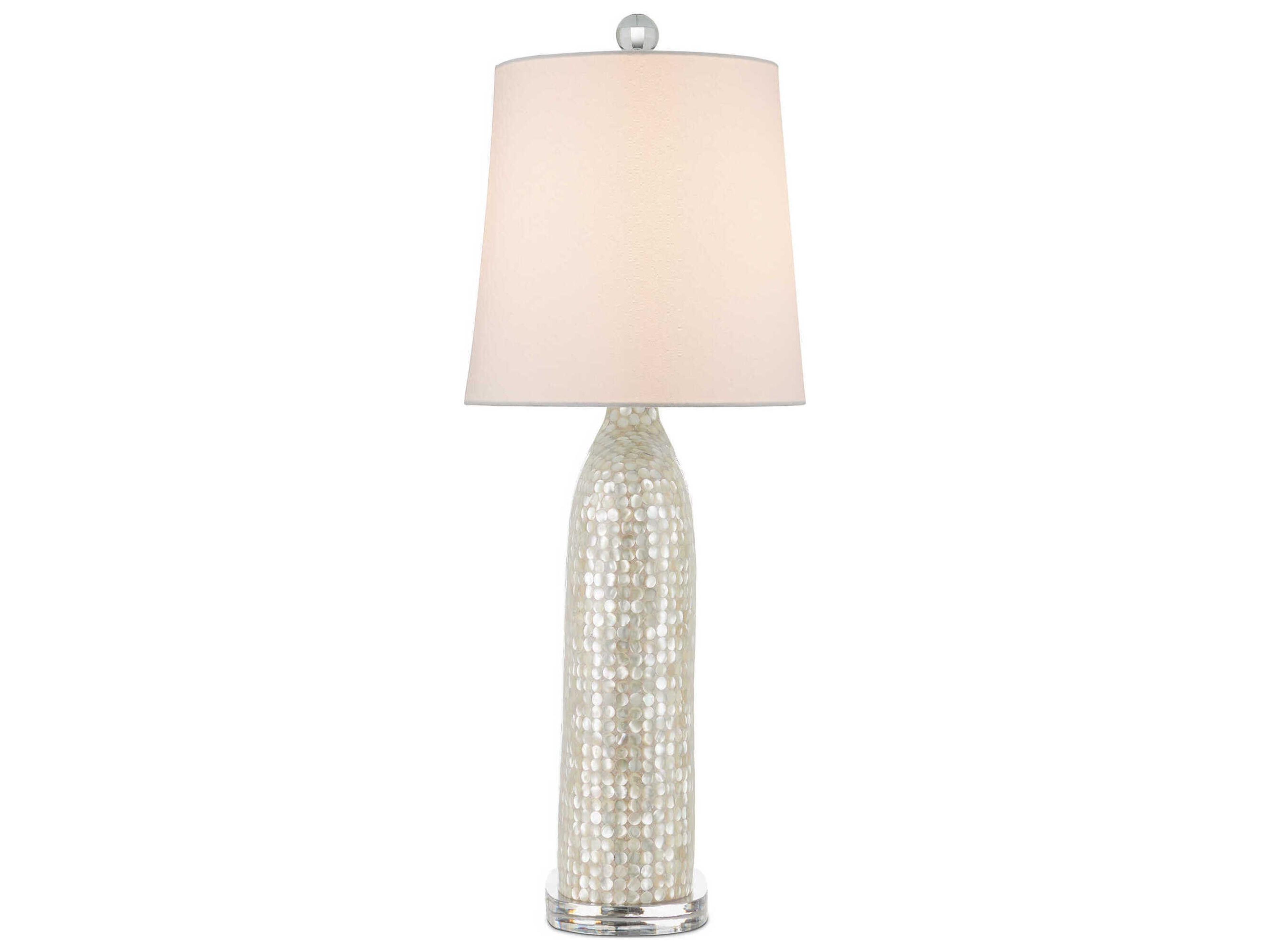 Currey & Company Gerri White Linen Buffet Lamp