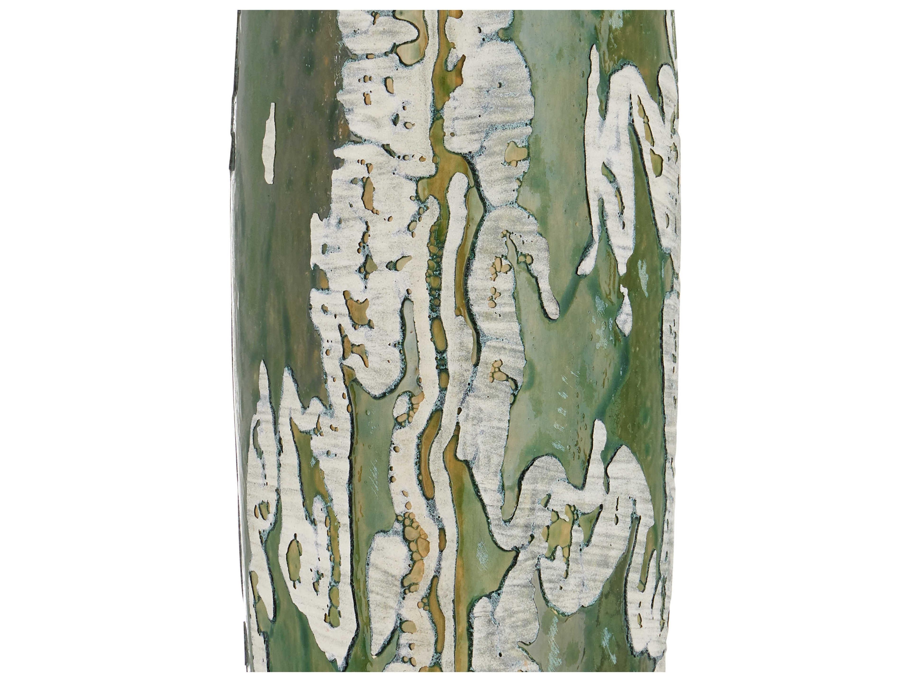 Currey & Company Zowan Matte Green Smoke Egg Shell Cotton Linen Buffet Lamp