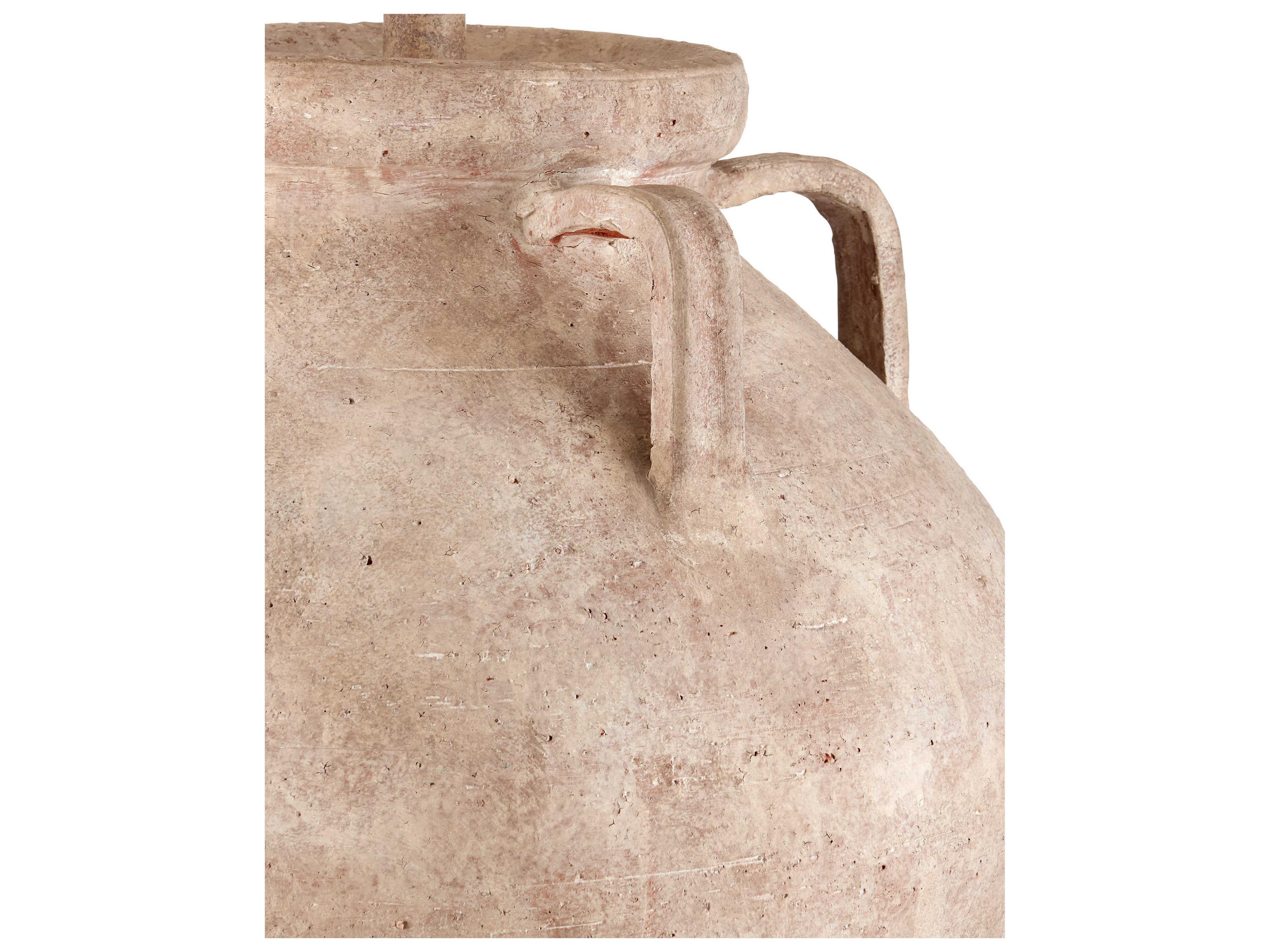 Currey & Company Pompeii Brownish Gray Tan Linen Buffet Lamp