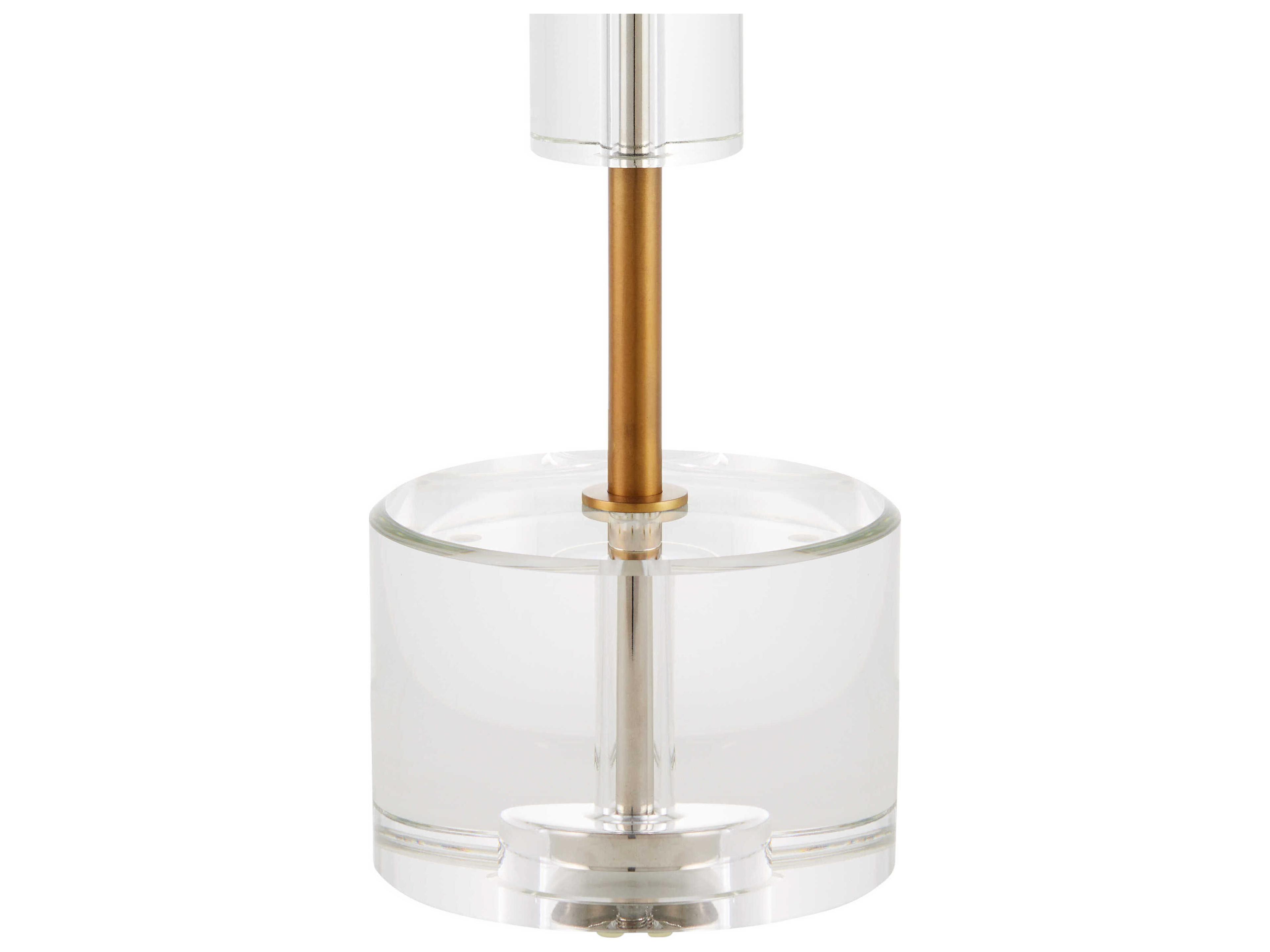 Currey & Company Deville Clear Antique Brass Buffet Lamp