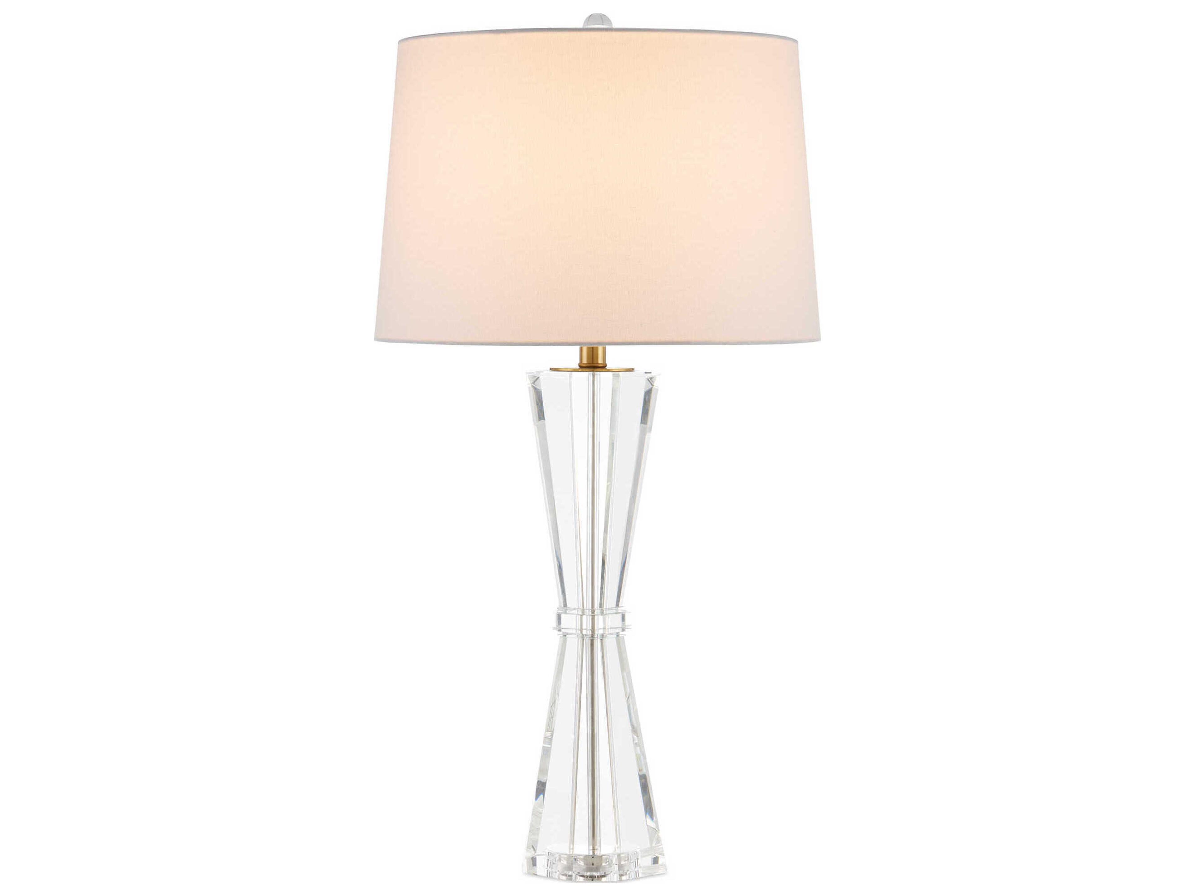 Currey & Company Duveen Clear Polished Brass Buffet Lamp