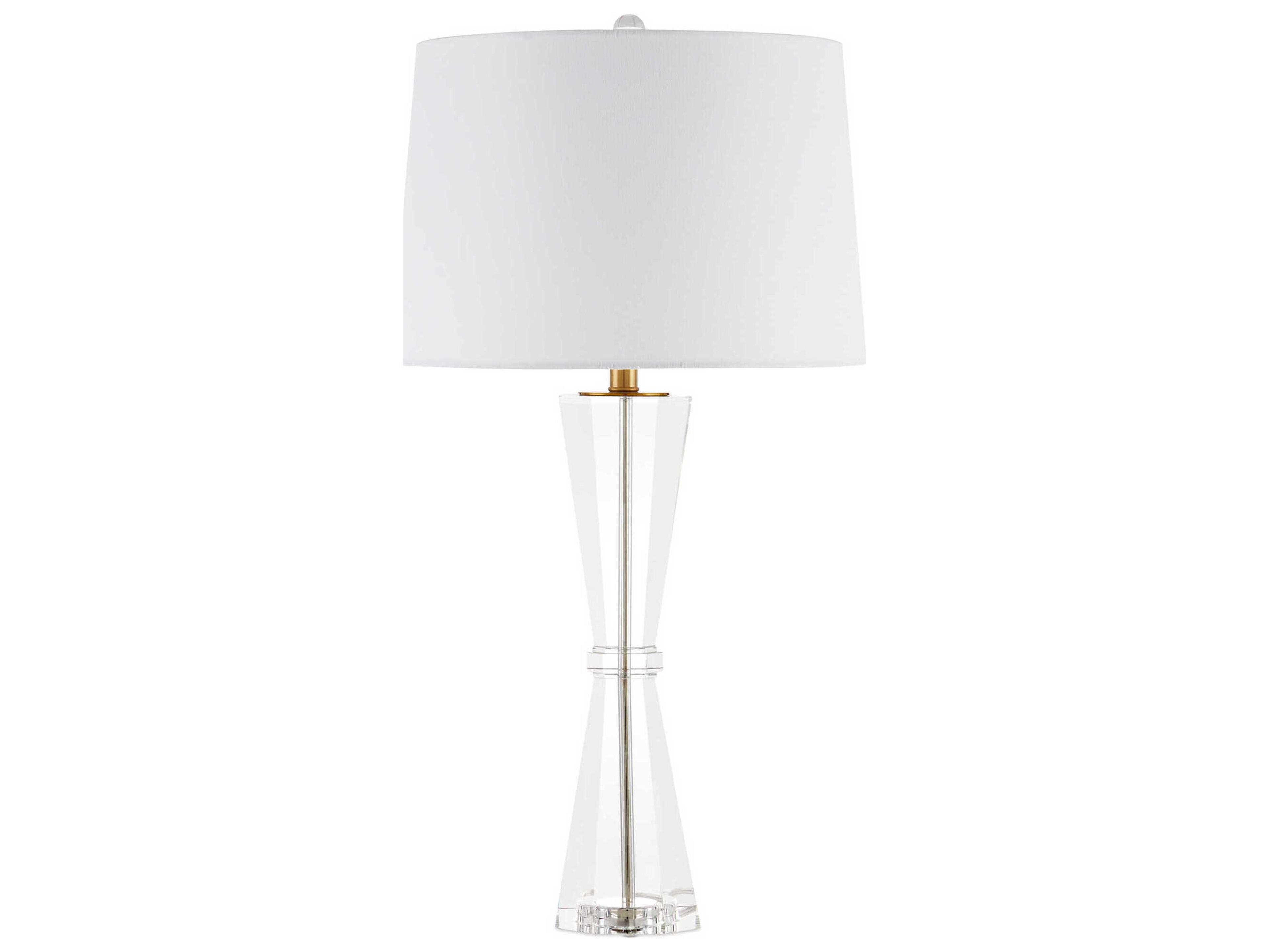 Currey & Company Duveen Clear Polished Brass Buffet Lamp