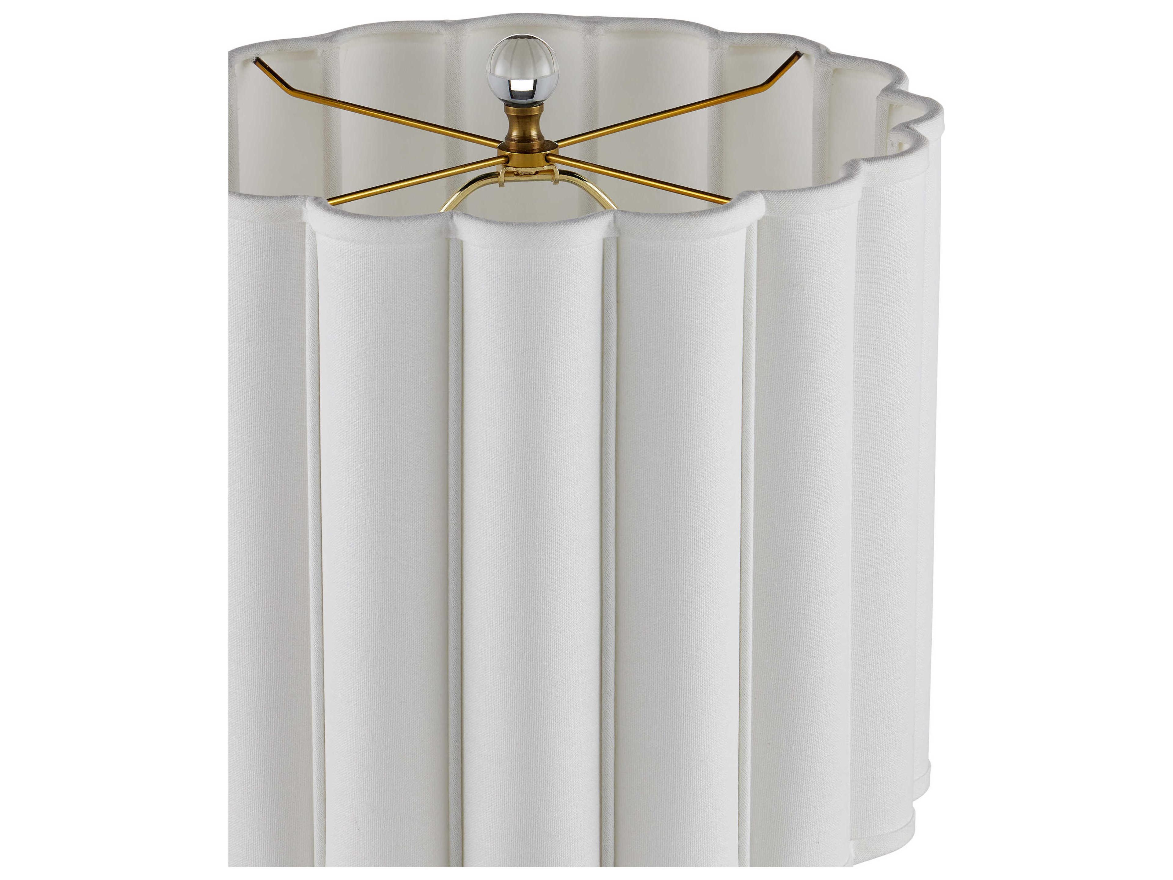 Currey & Company Celadon Crackle Clear Antique Brass Blue Buffet Lamp