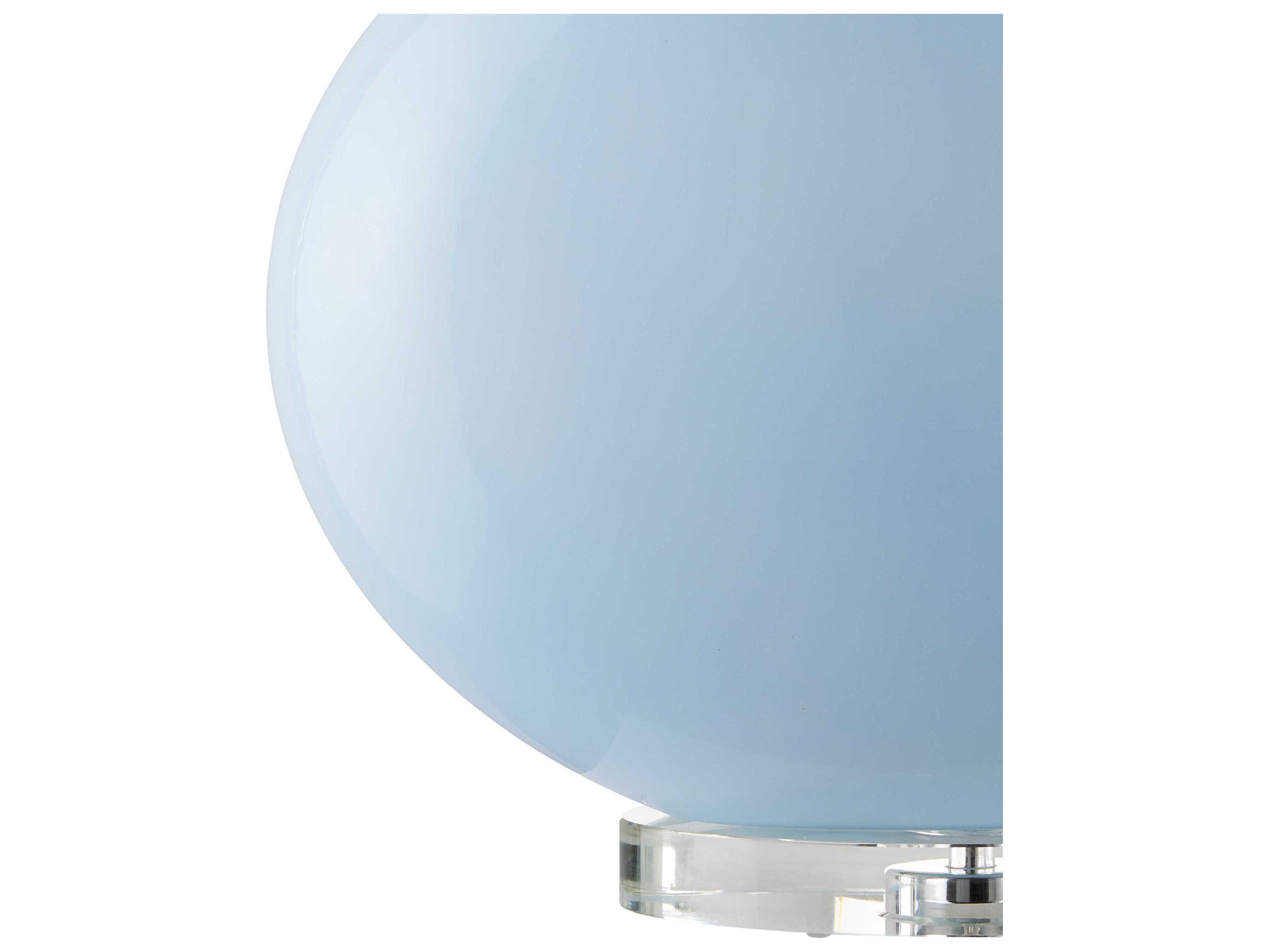 Currey & Company Laconia Light Blue Clear Polished Nickel Buffet Lamp