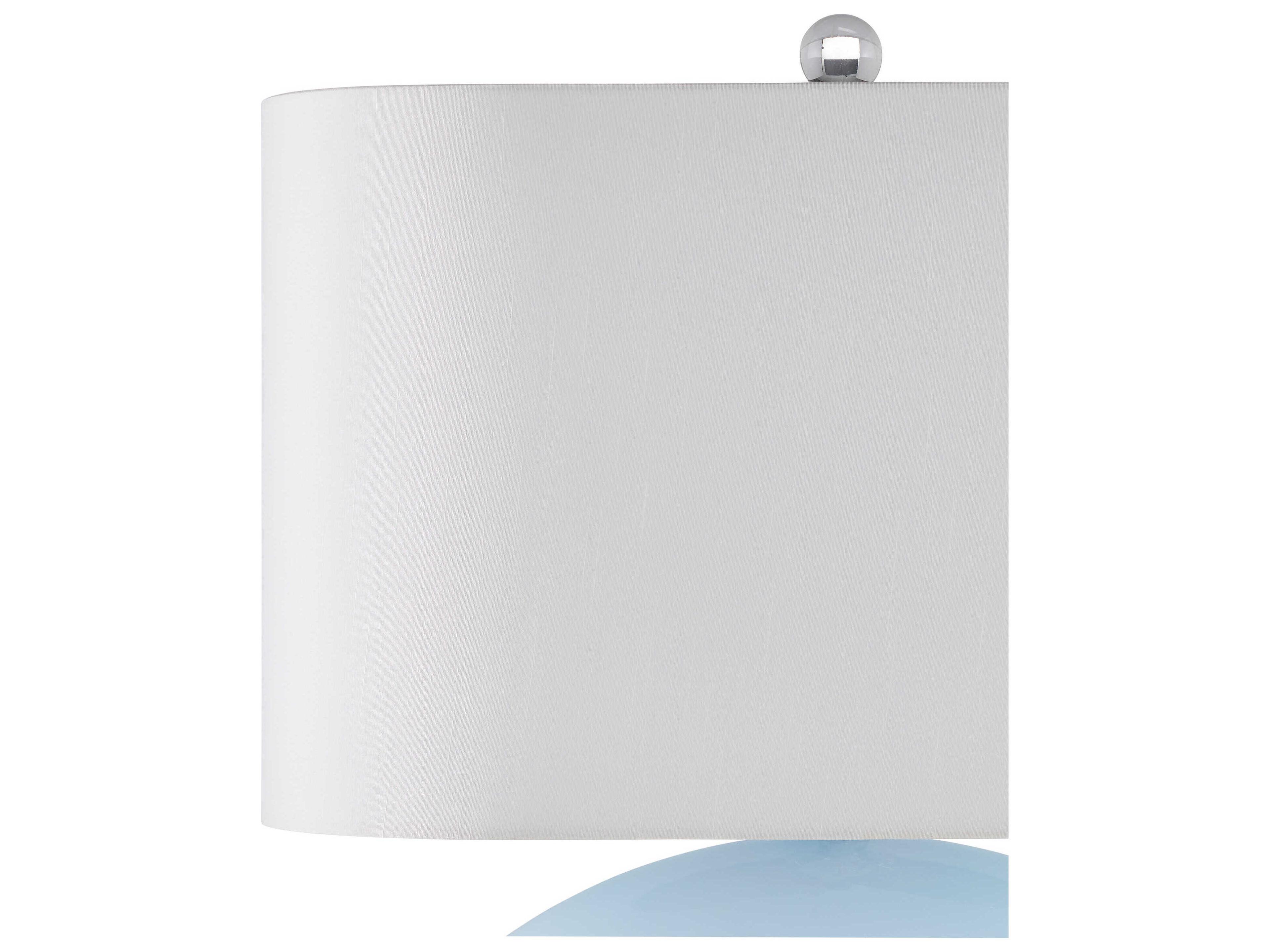 Currey & Company Laconia Light Blue Clear Polished Nickel Buffet Lamp