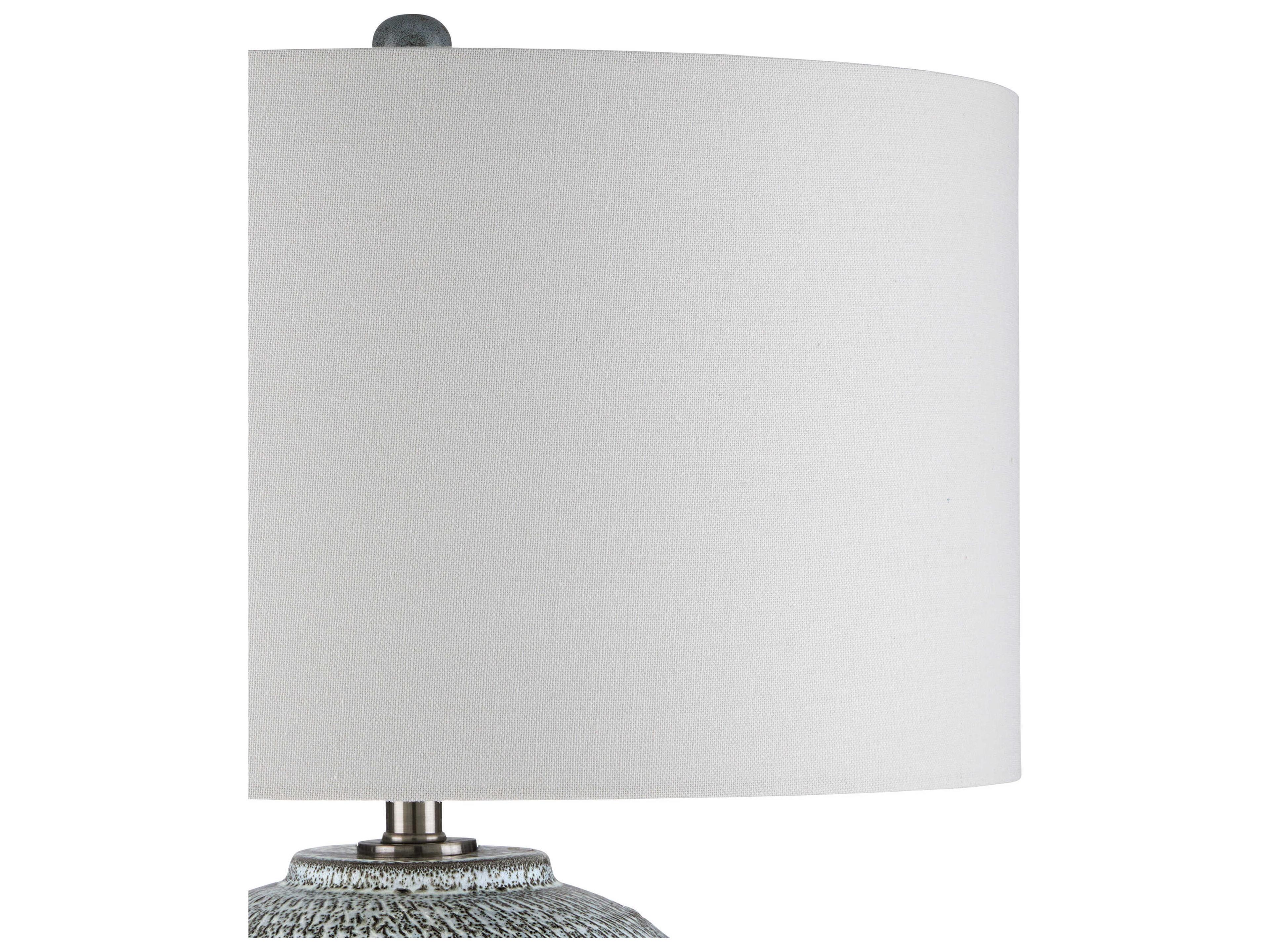 Currey & Company Agatha Reactive Black White Buffet Lamp