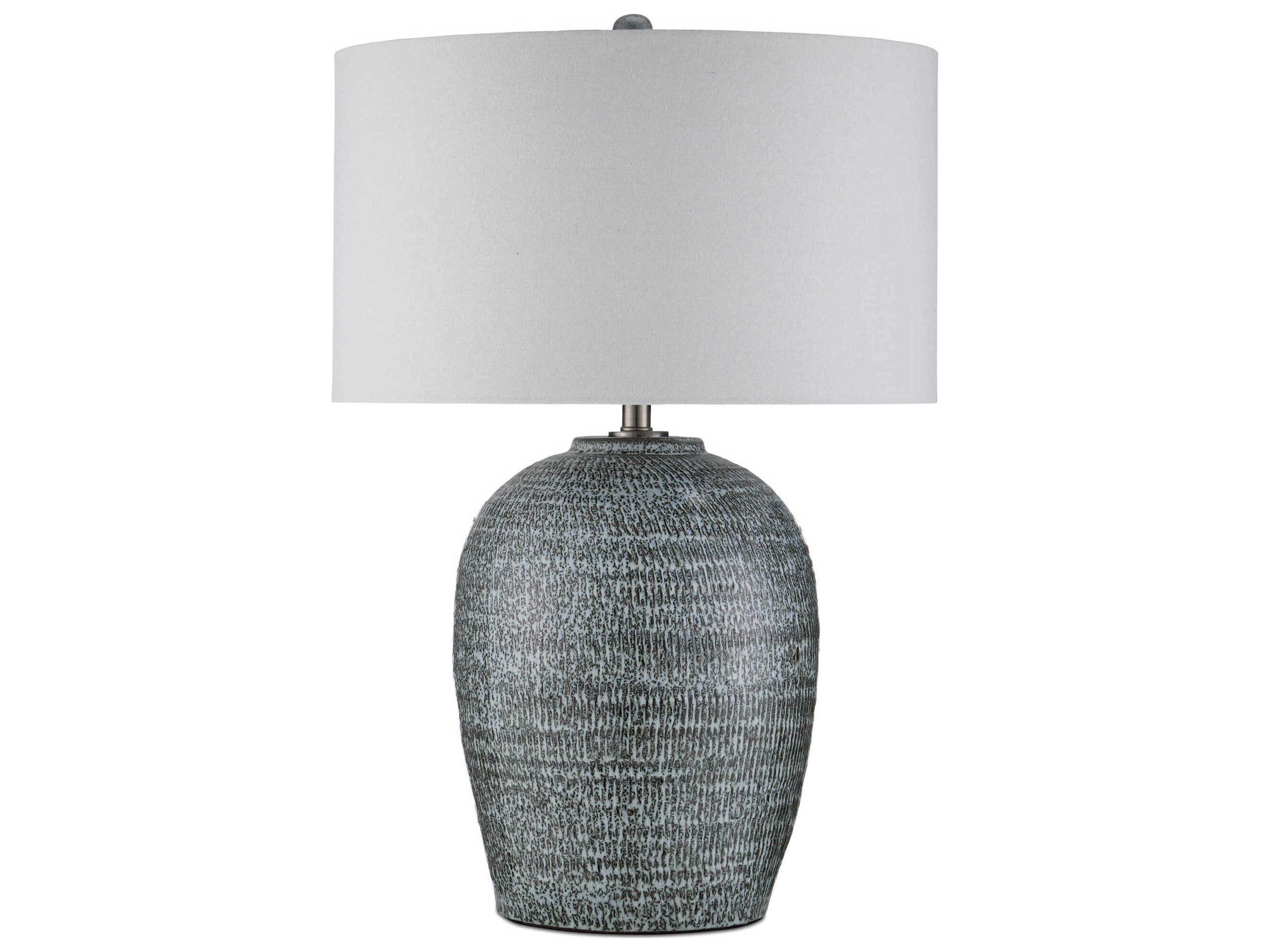 Currey & Company Agatha Reactive Black White Buffet Lamp