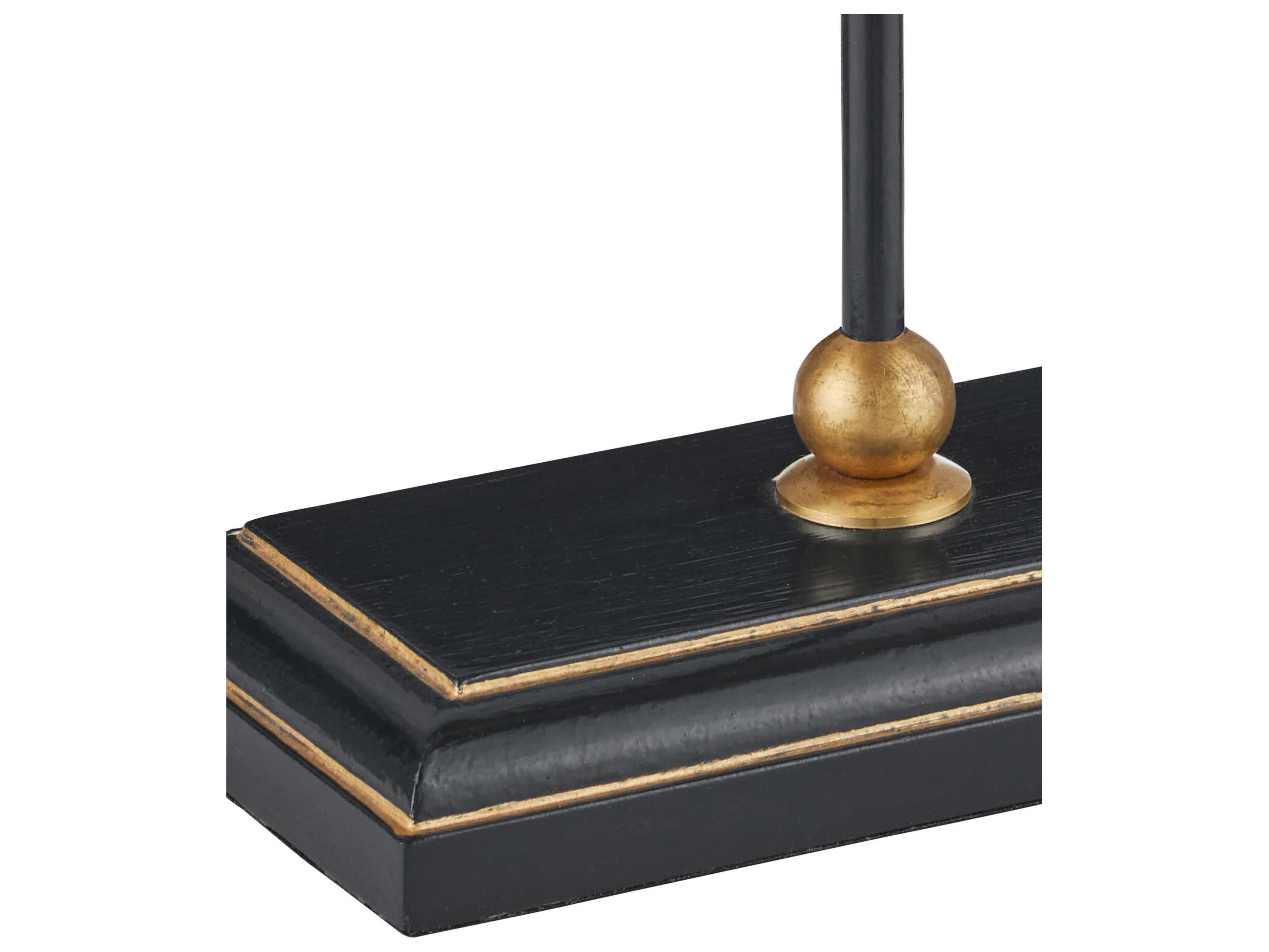 Currey & Company Daphne Black Antique Gold Metal Traditional Table Lamp