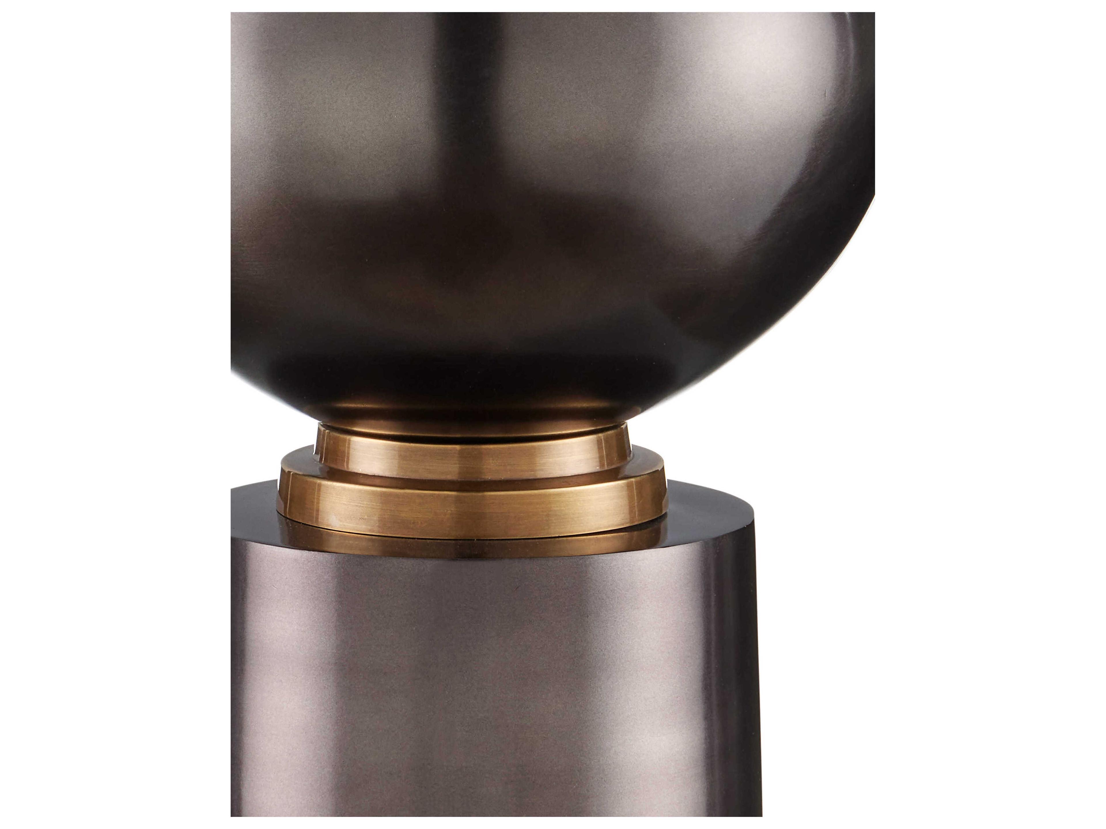 Currey & Company Tamerlane Black Nickel Vintage Brass Buffet Lamp