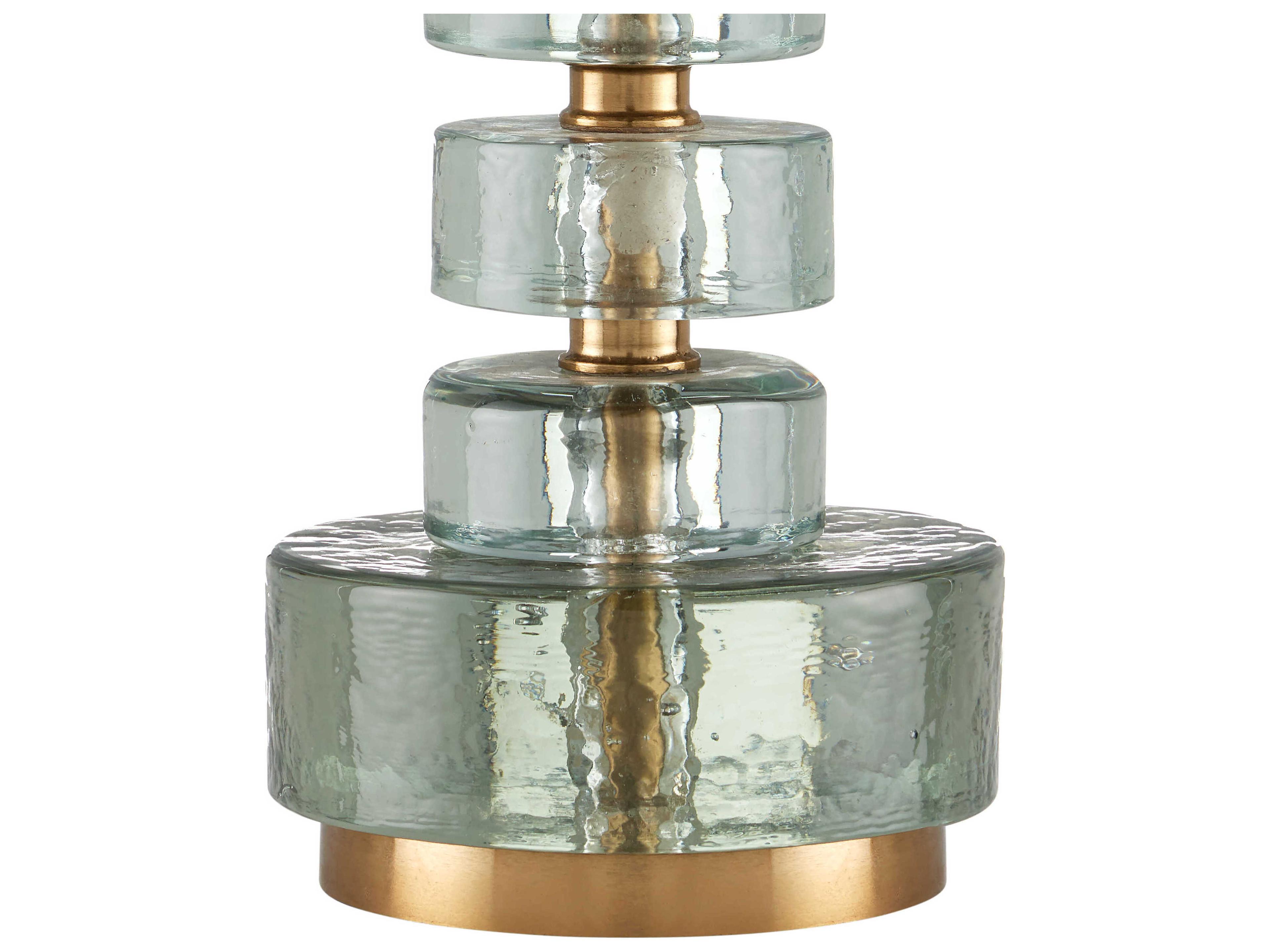 Currey & Company Mystras Clear Antique Brass Buffet Lamp