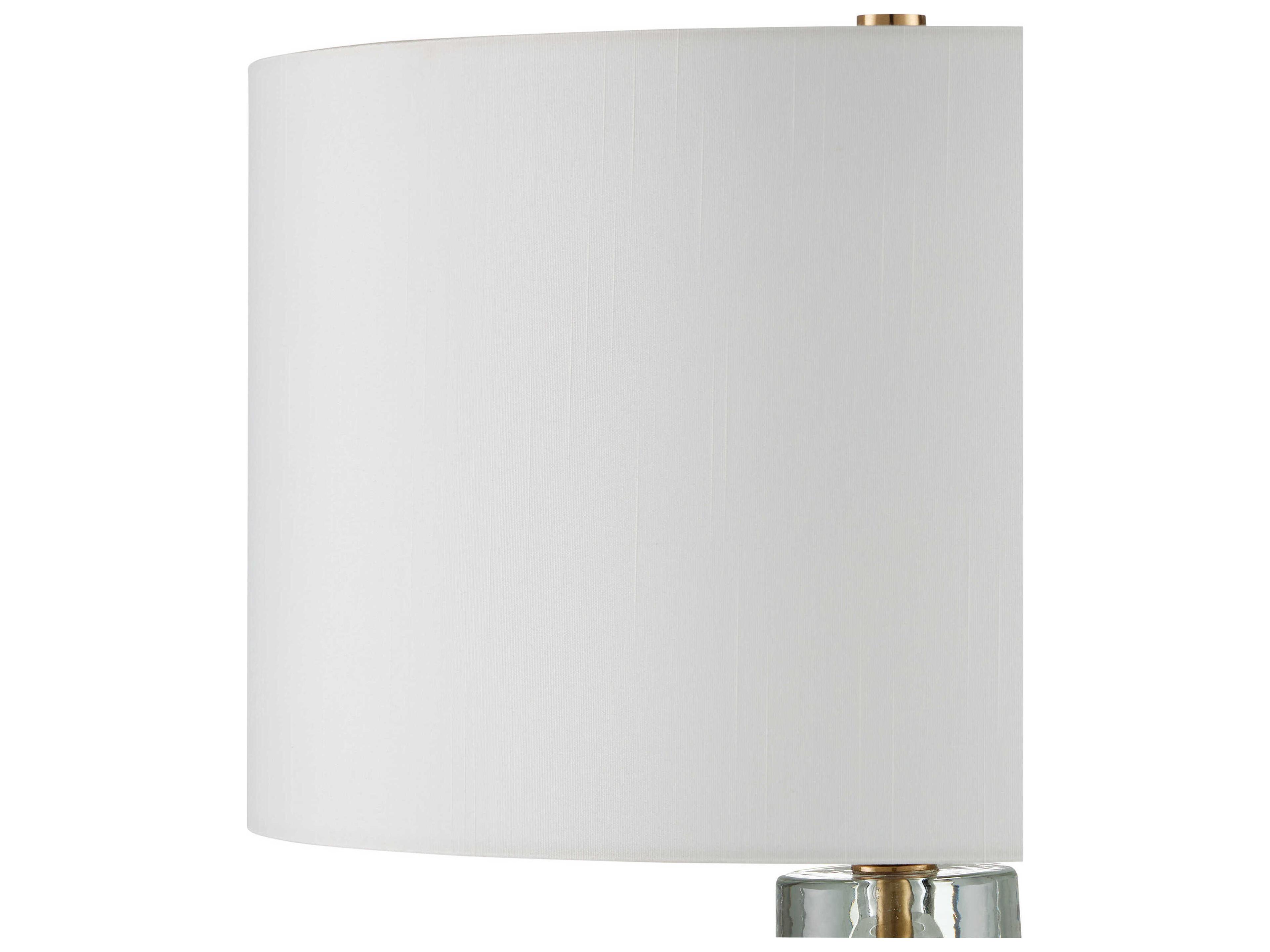 Currey & Company Mystras Clear Antique Brass Buffet Lamp