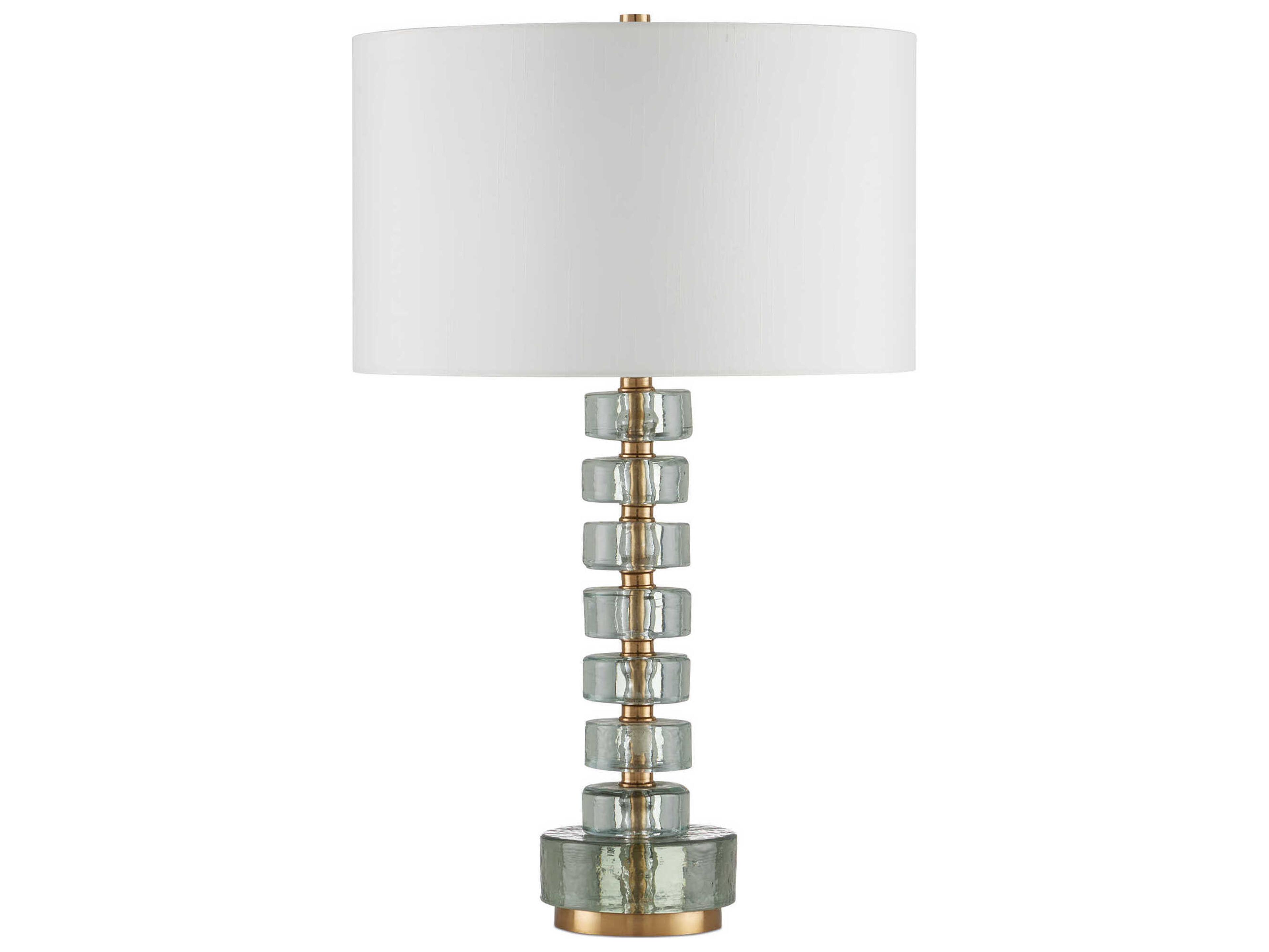 Currey & Company Mystras Clear Antique Brass Buffet Lamp