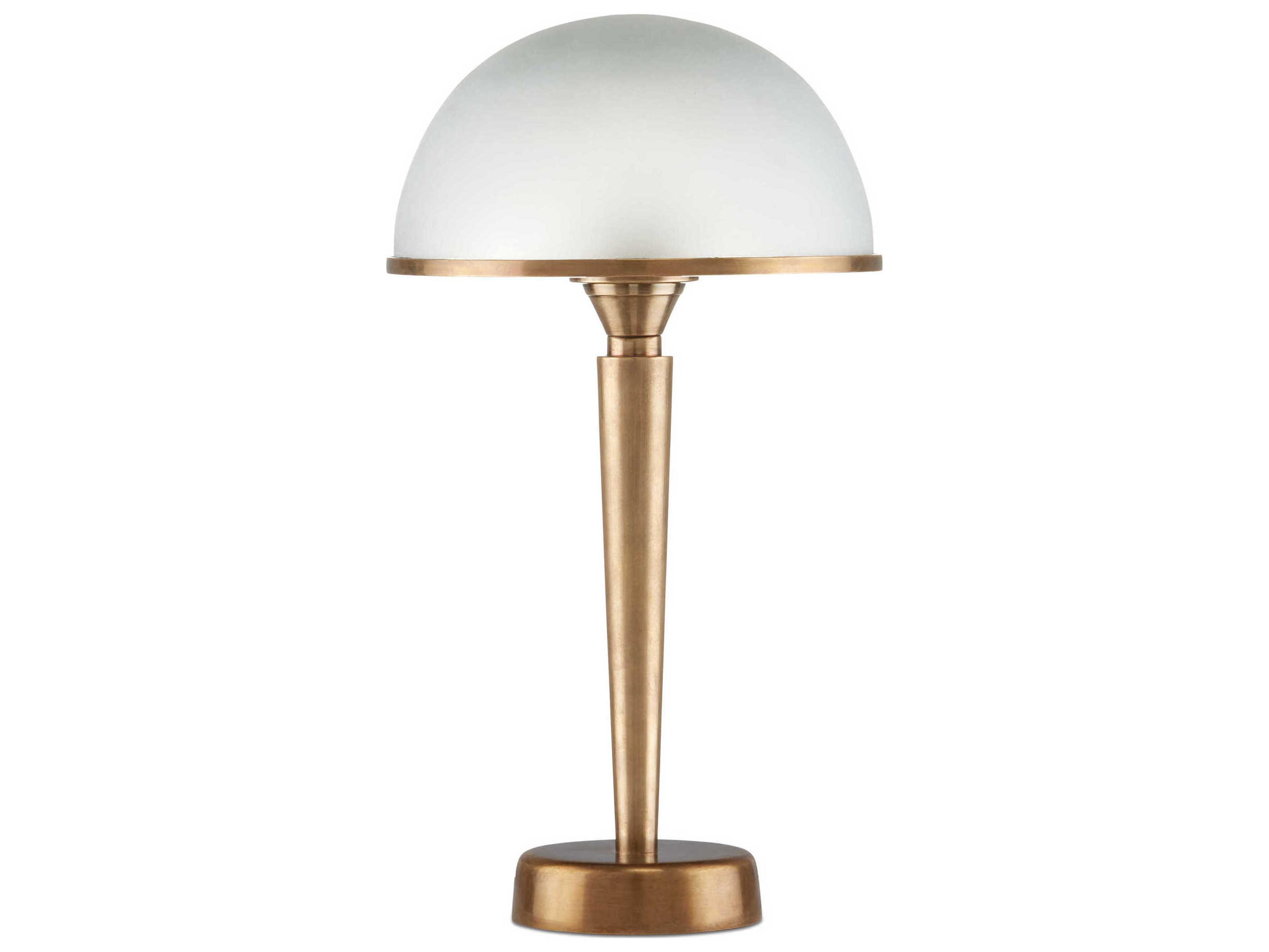 Currey & Company Gatsby Antique Brass Frosted Glass Table Lamp