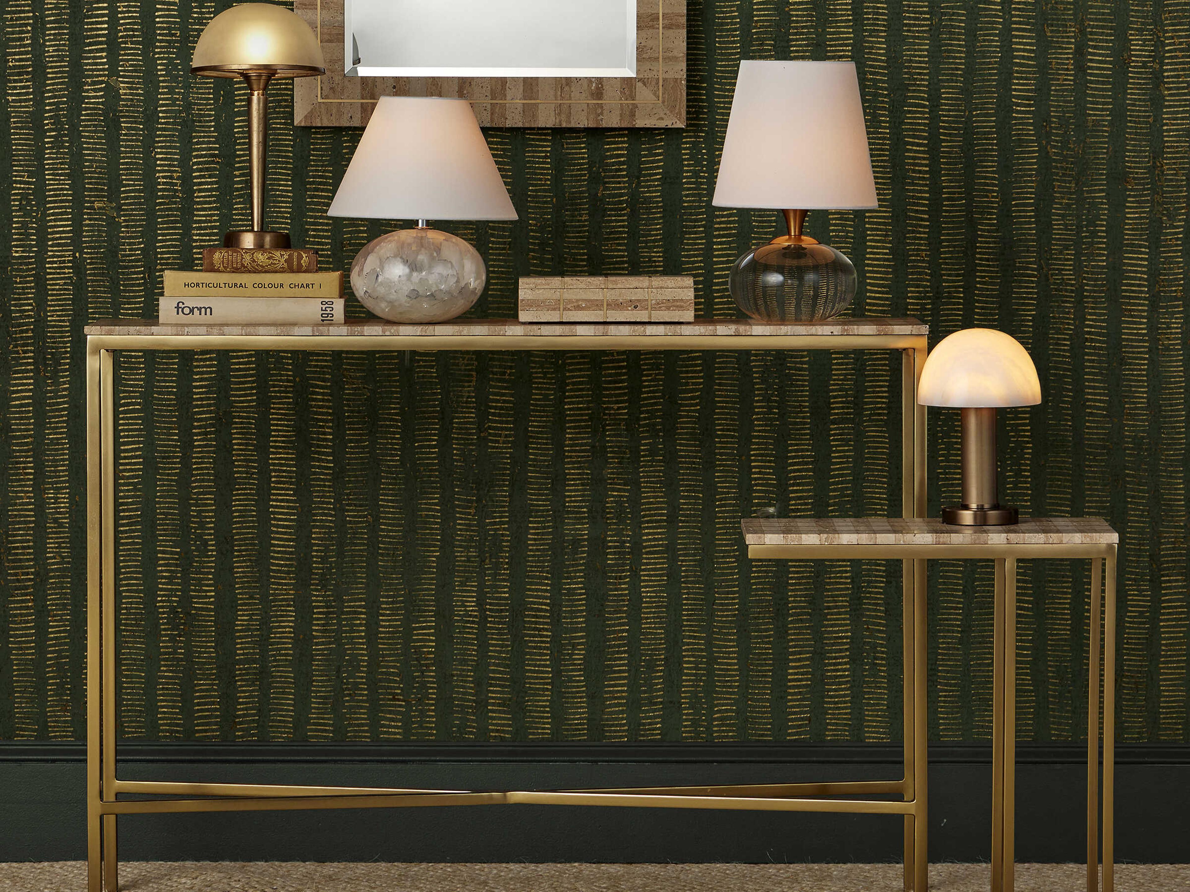 Currey & Company Gatsby Antique Brass Frosted Glass Table Lamp