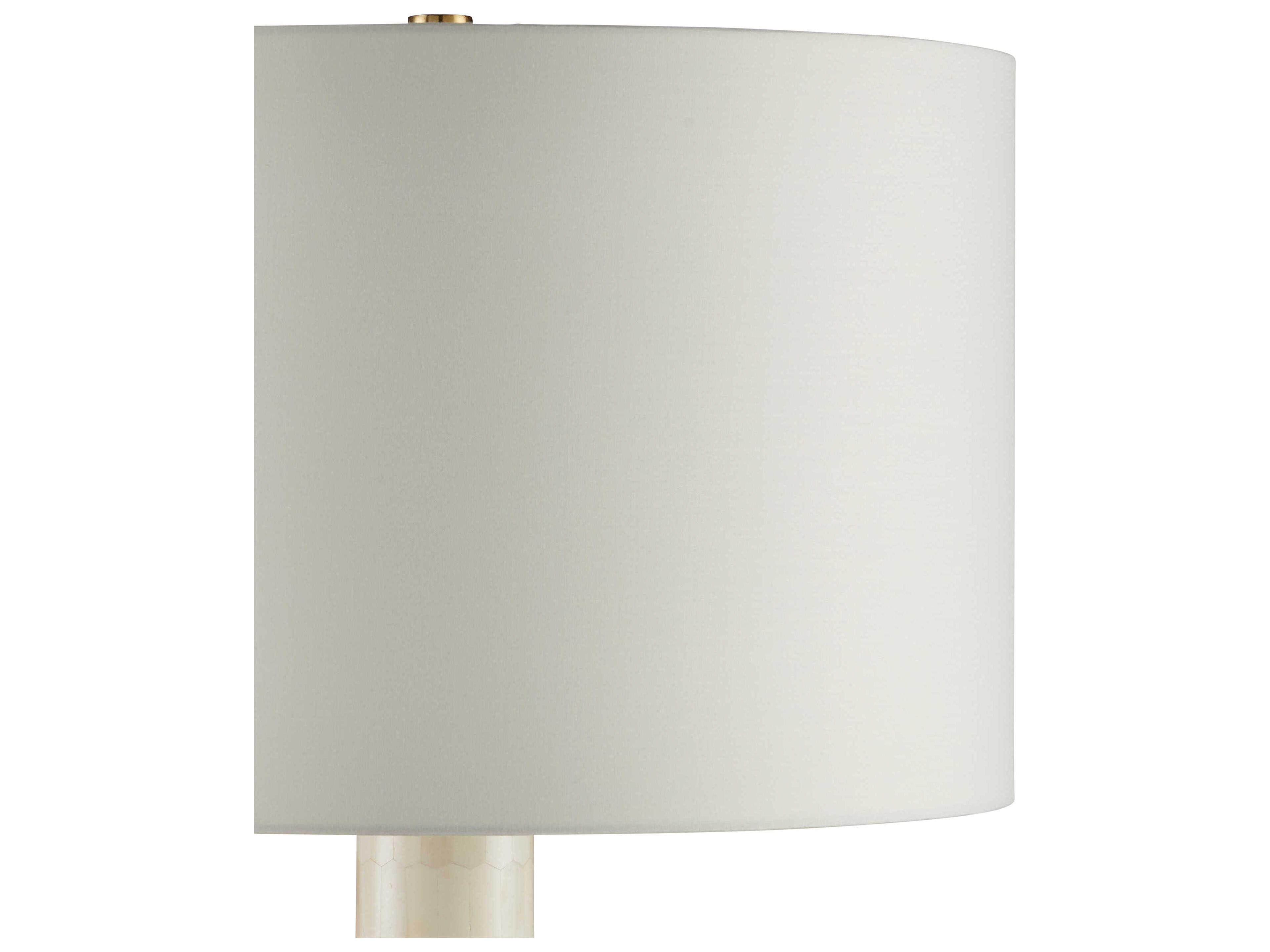 Currey & Company Osa Natural Bone Light Beige Linen White Buffet Lamp