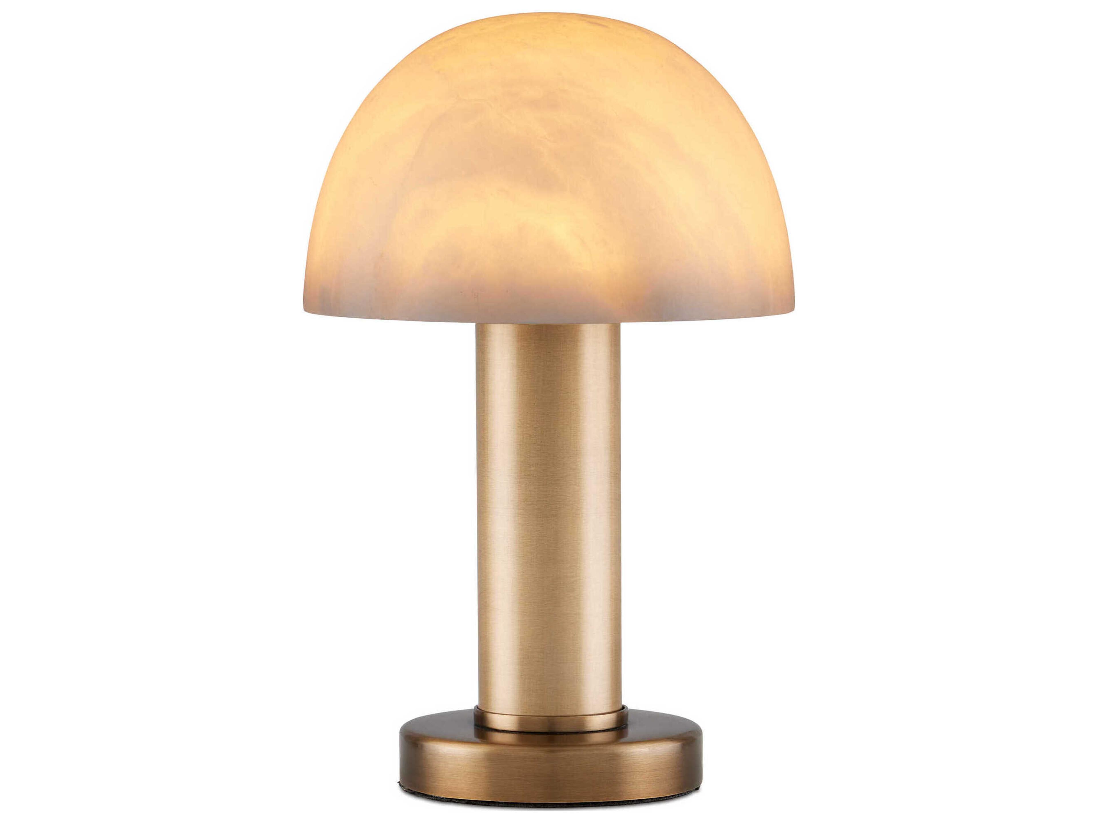 Currey & Company La Gravite Natural Brass White Alabaster Table Lamp