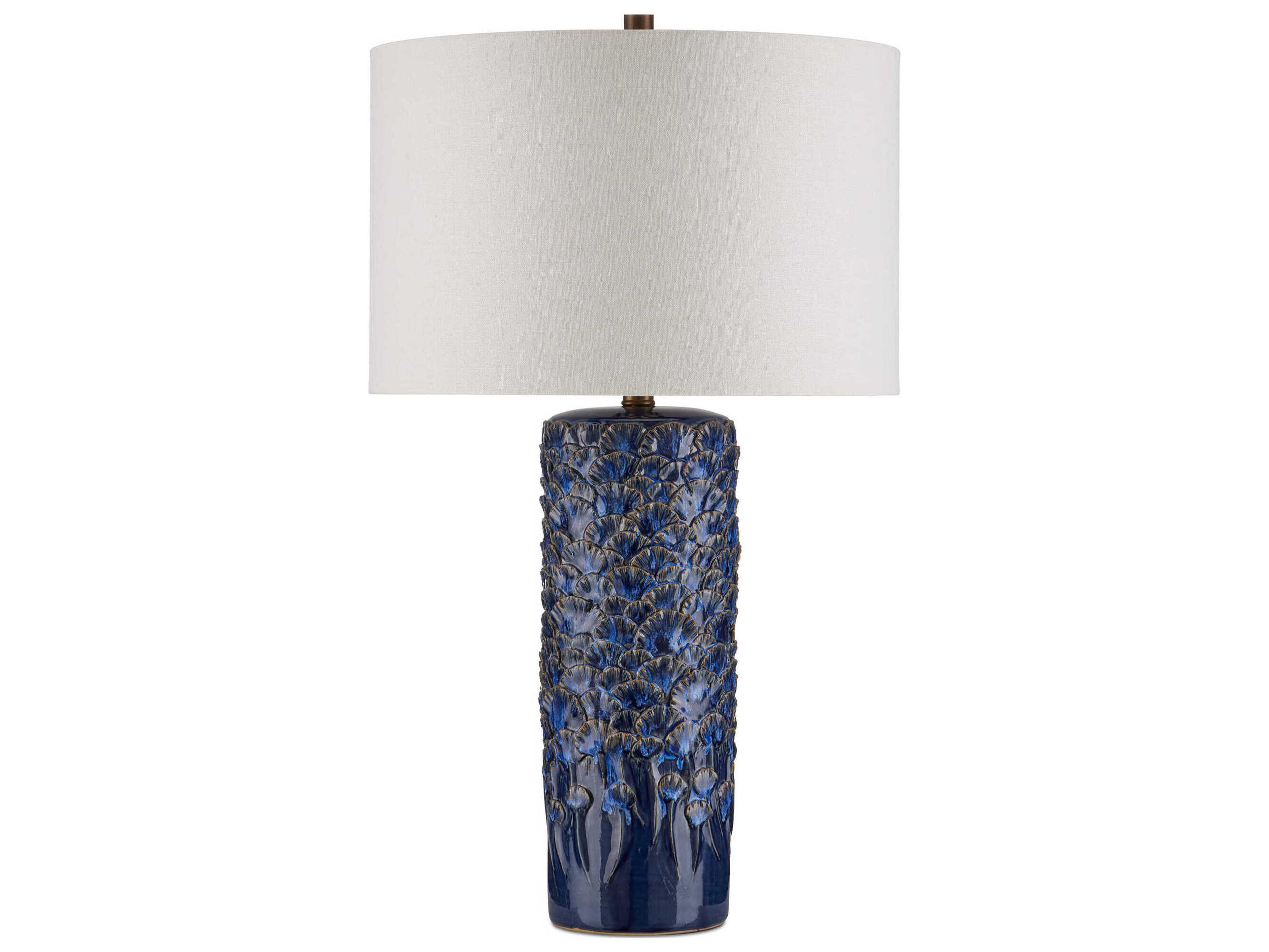 Currey & Company Fairmont Dark Blue Reactive Buffet Lamp