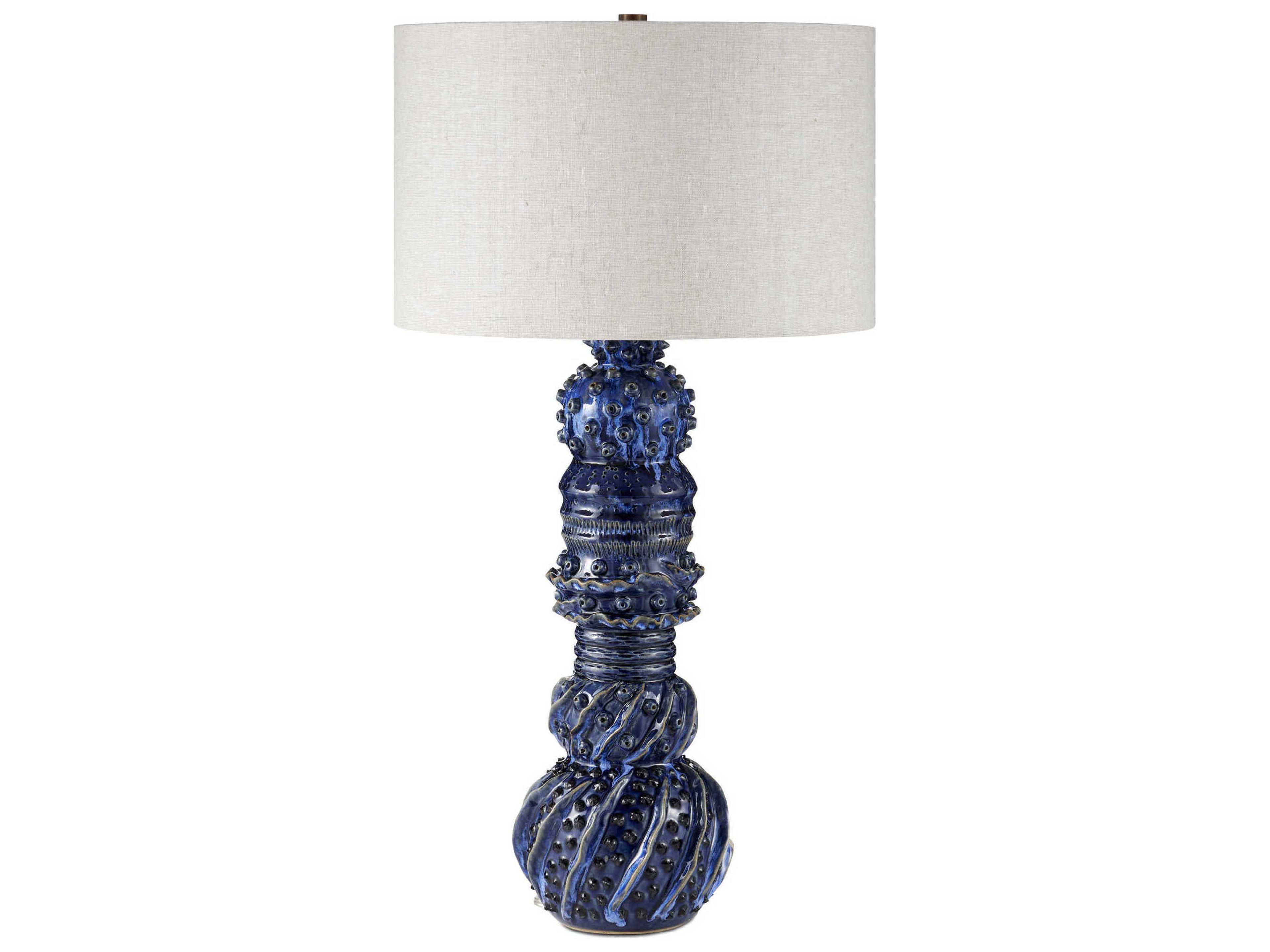 Currey & Company Undersea Dark Blue Reactive Buffet Lamp