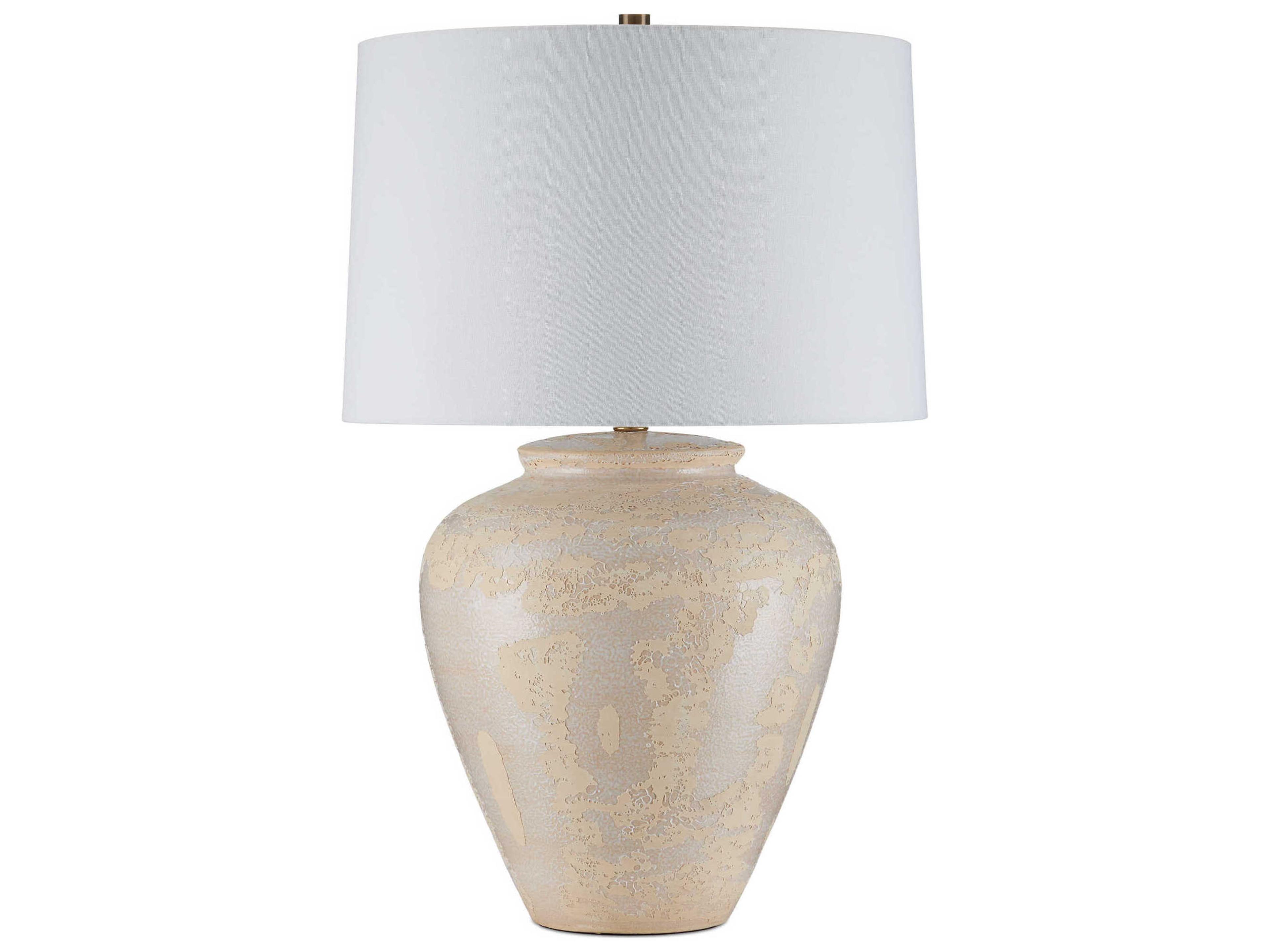 Currey & Company Mimi Ivory White Linen Buffet Lamp