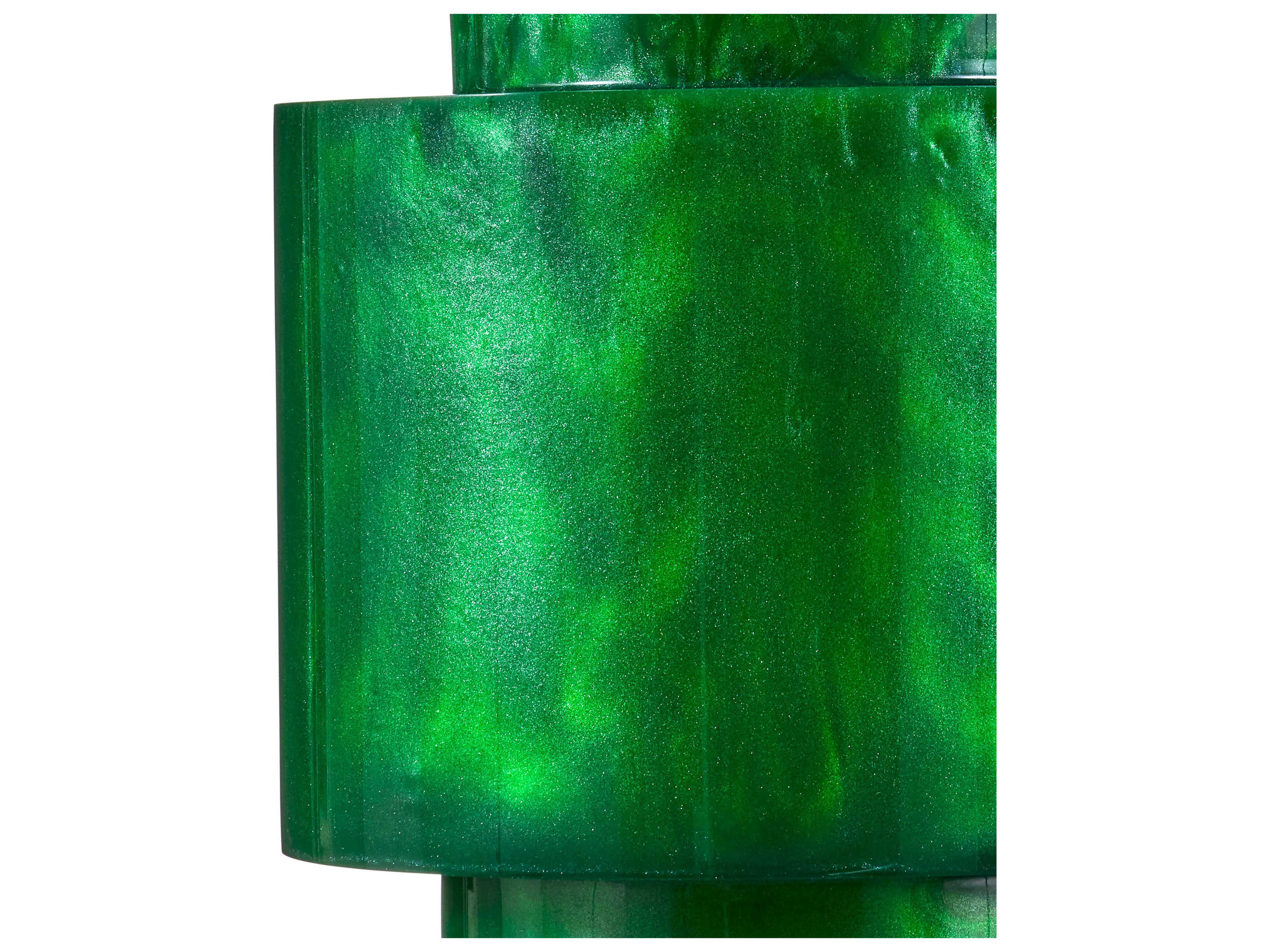 Currey & Company Beryl Subtle Shimmer Green White Linen Trim Table Lamp