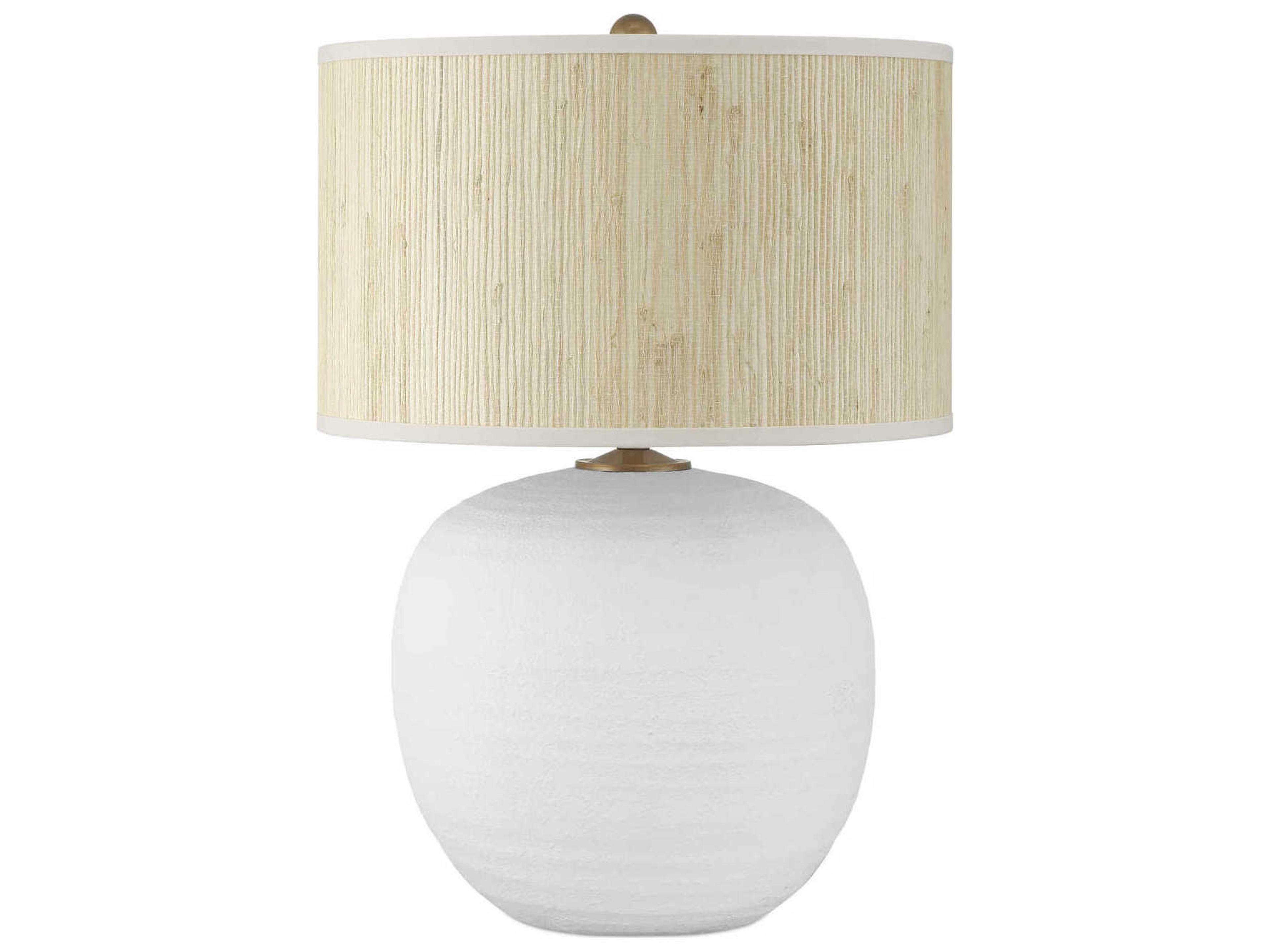 Currey & Company Zena Textured White Buffet Lamp