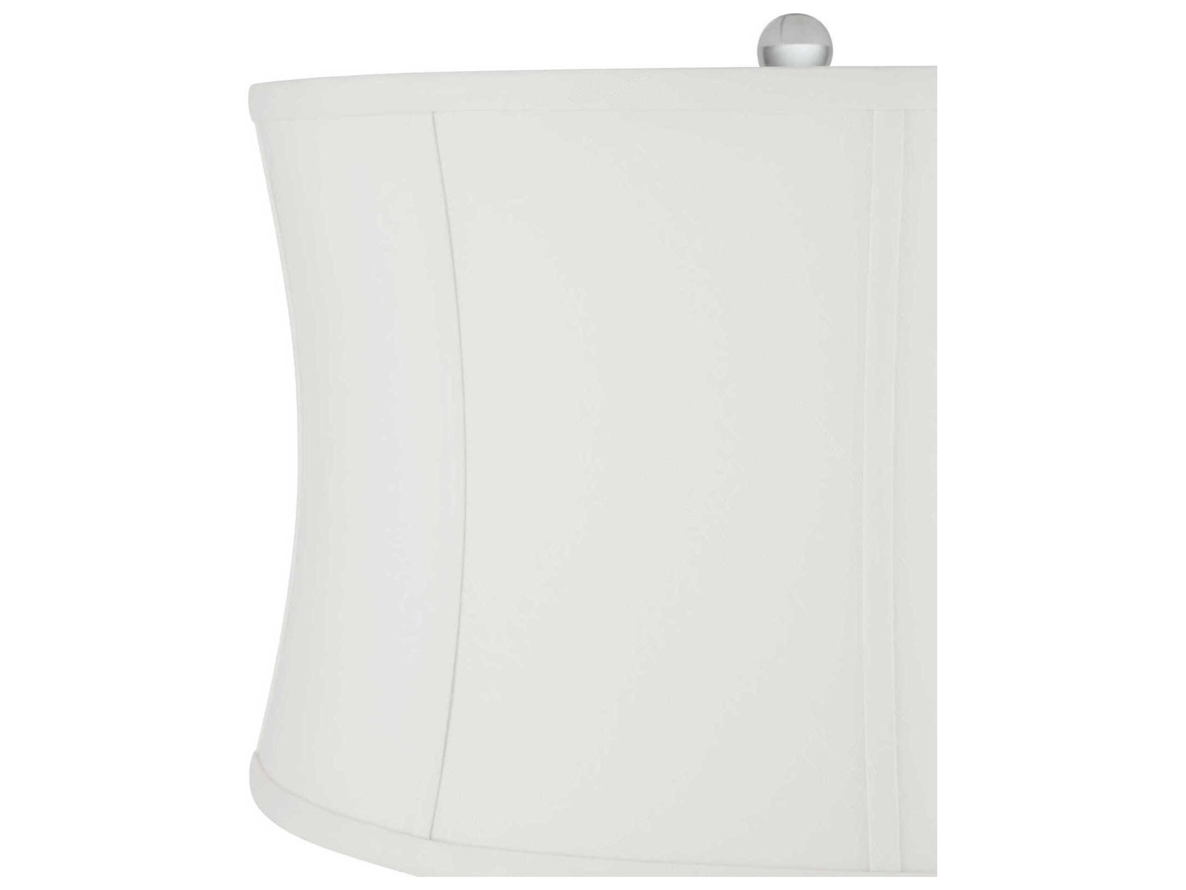 Currey & Company Zeta White Clear Buffet Lamp