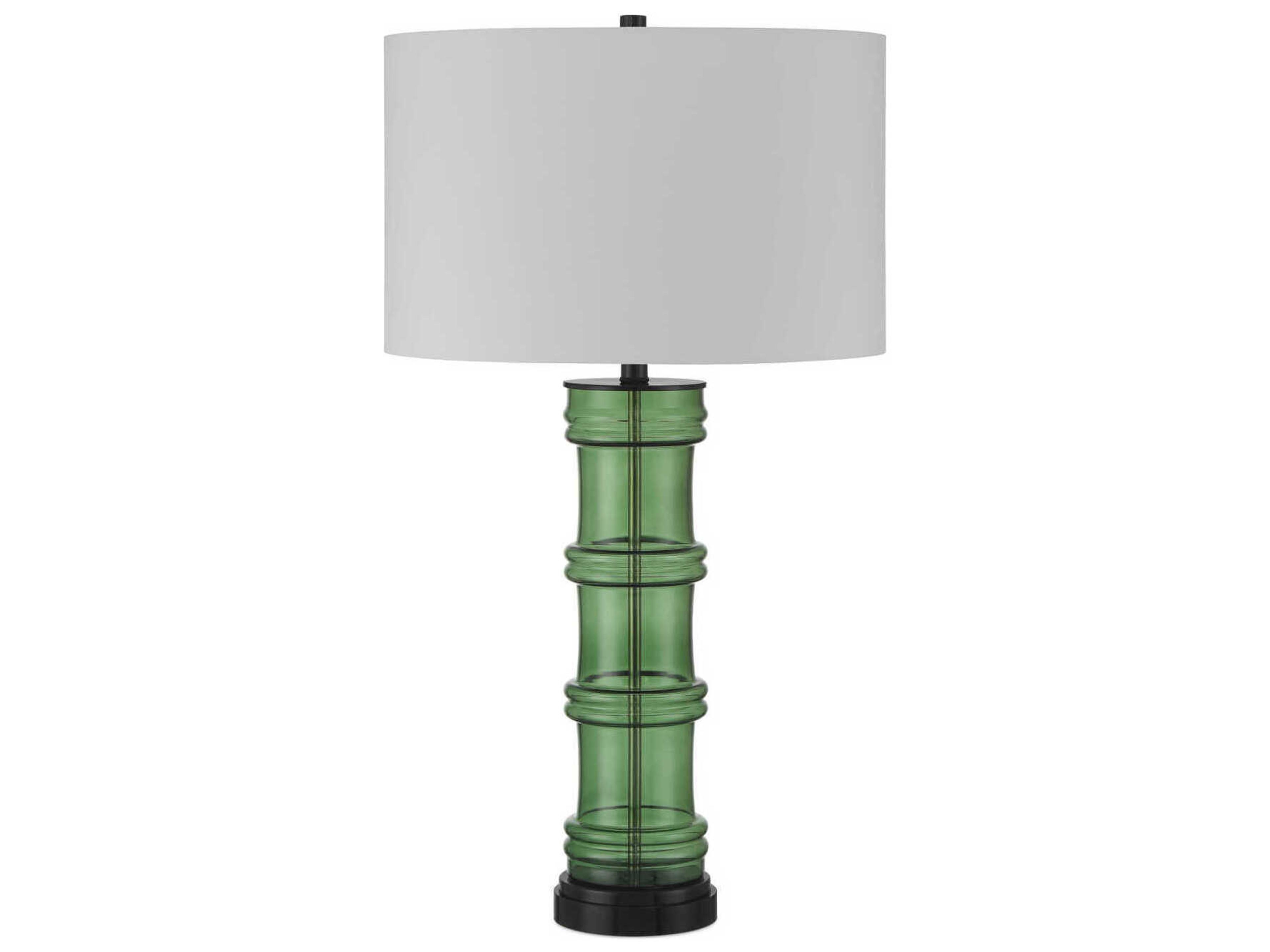 Currey & Company Balsam Green Glossy Black Buffet Lamp