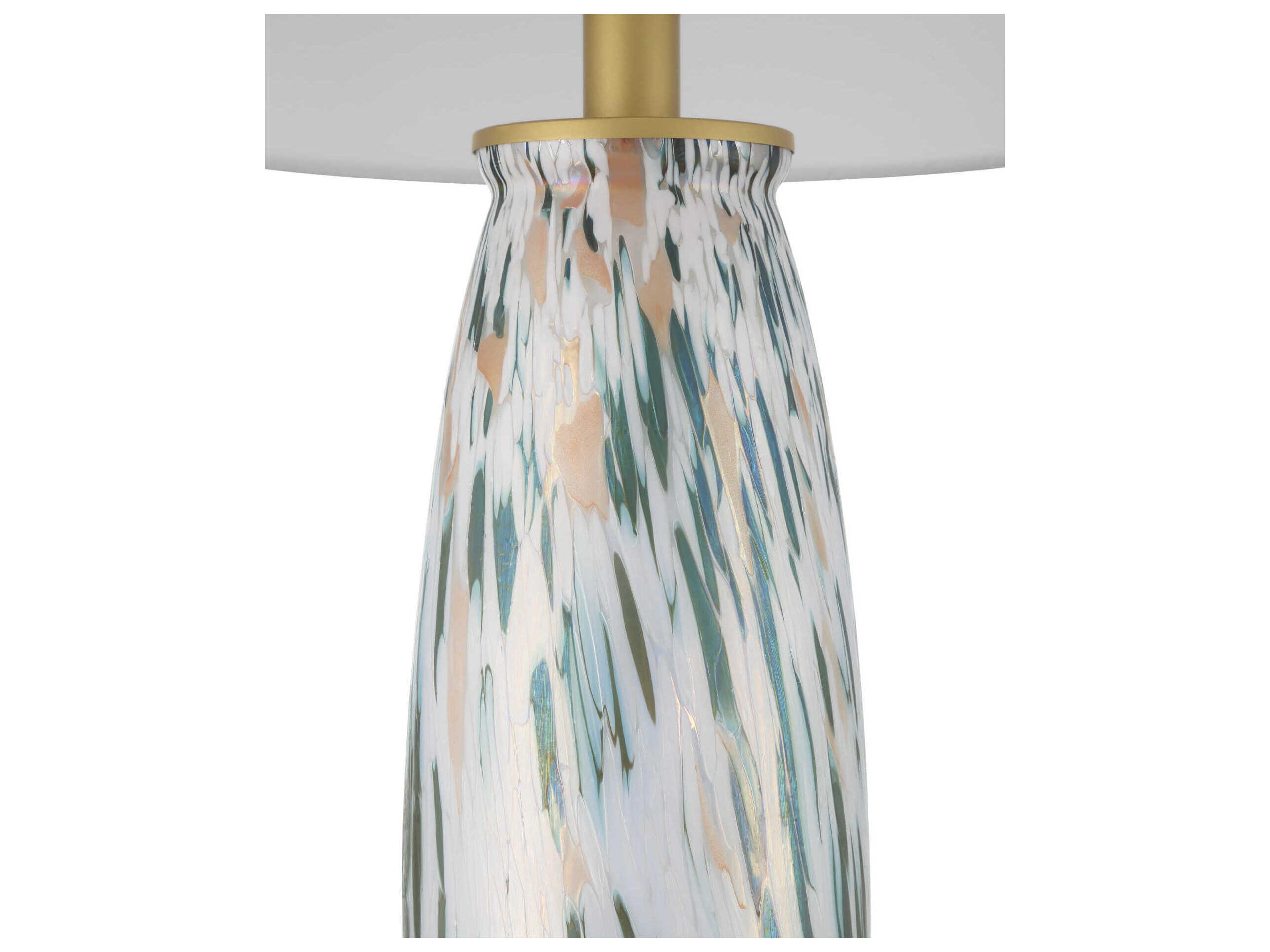 Currey & Company Motte White Green Pale Pink Buffet Lamp