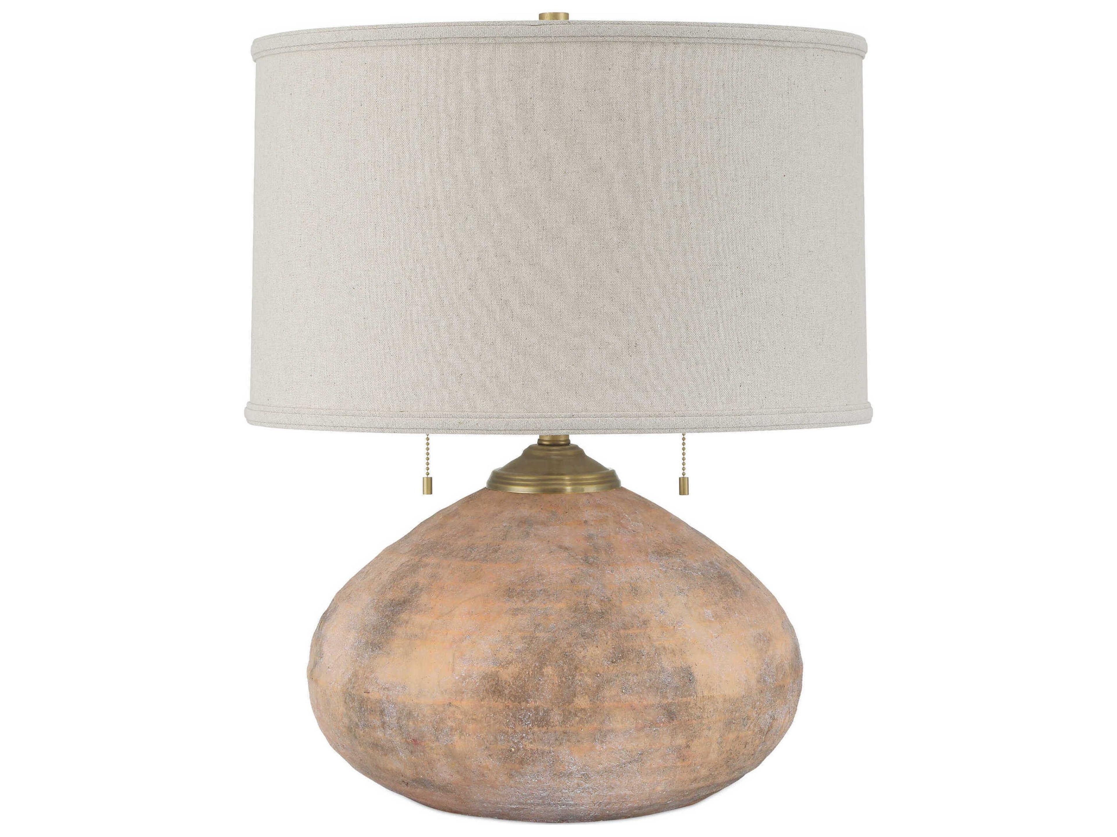 Currey & Company Kenmare Textured Antique Brown Table Lamp