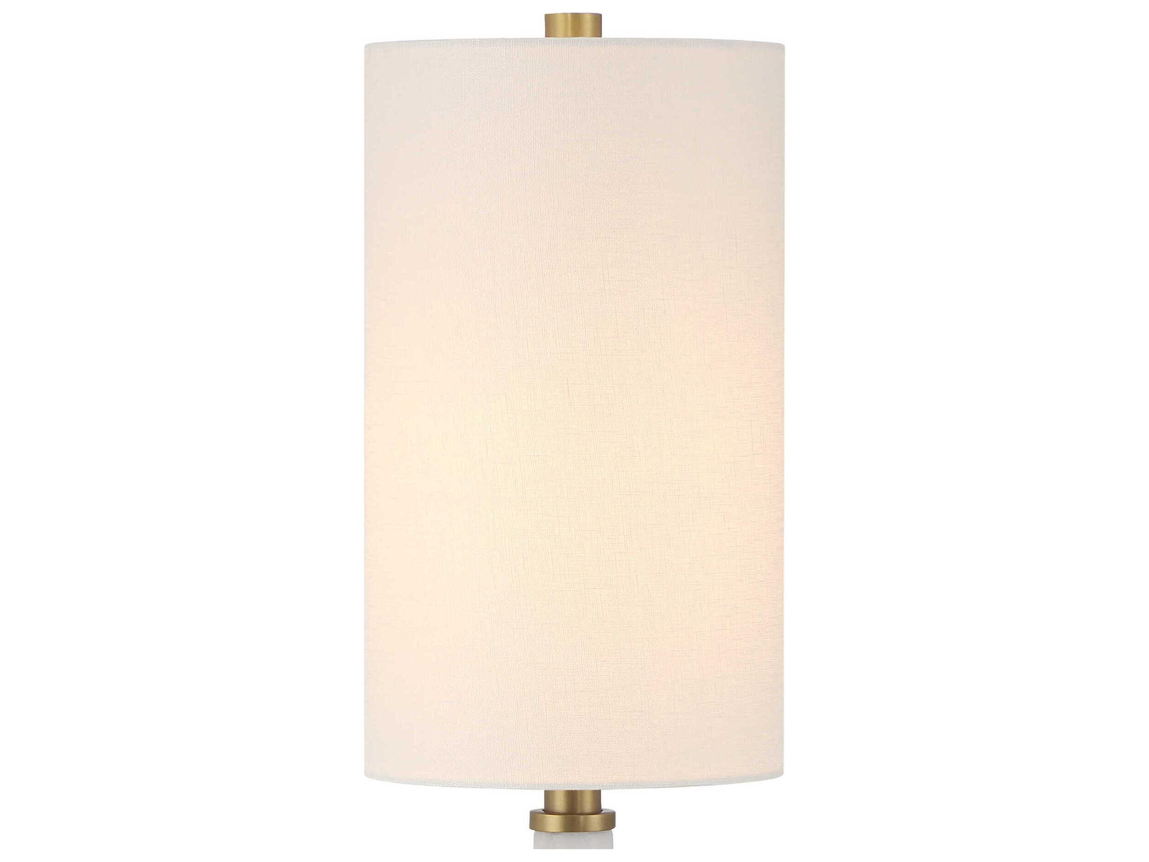 Currey & Company Munroe White Antique Brass Buffet Lamp