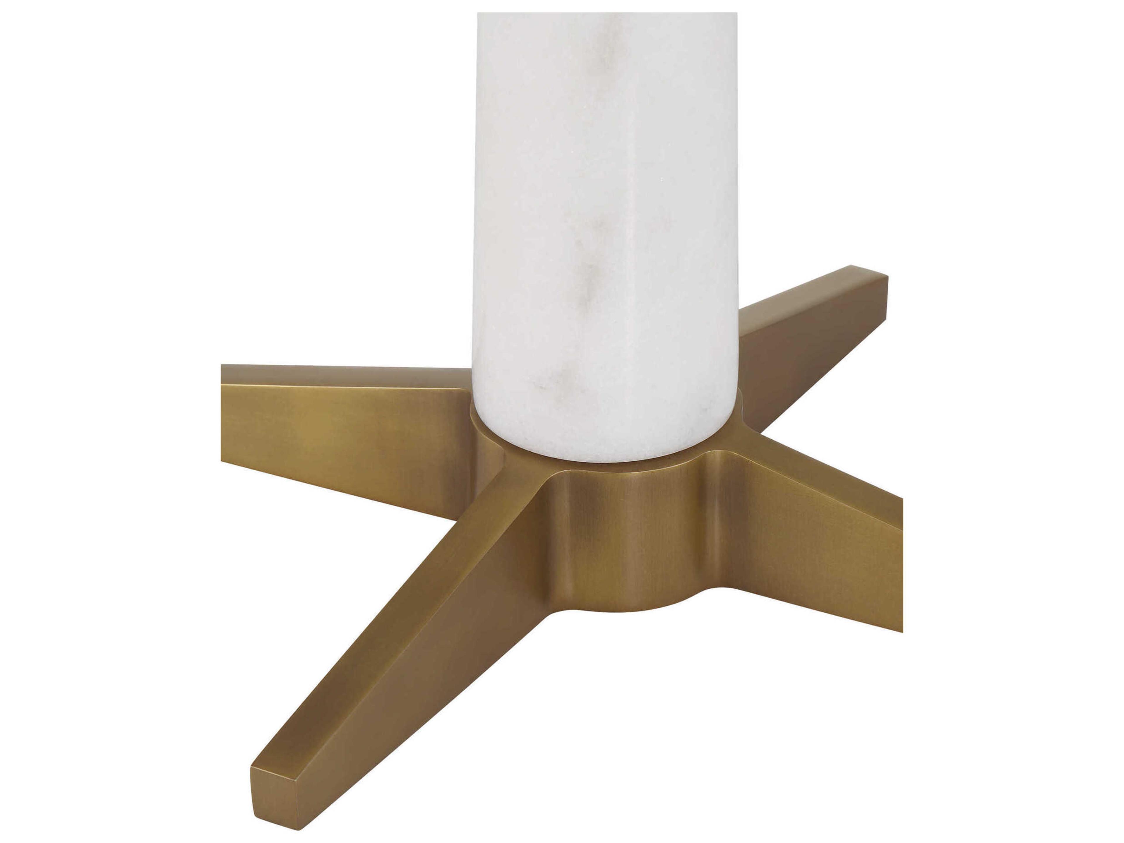 Currey & Company Munroe White Antique Brass Buffet Lamp