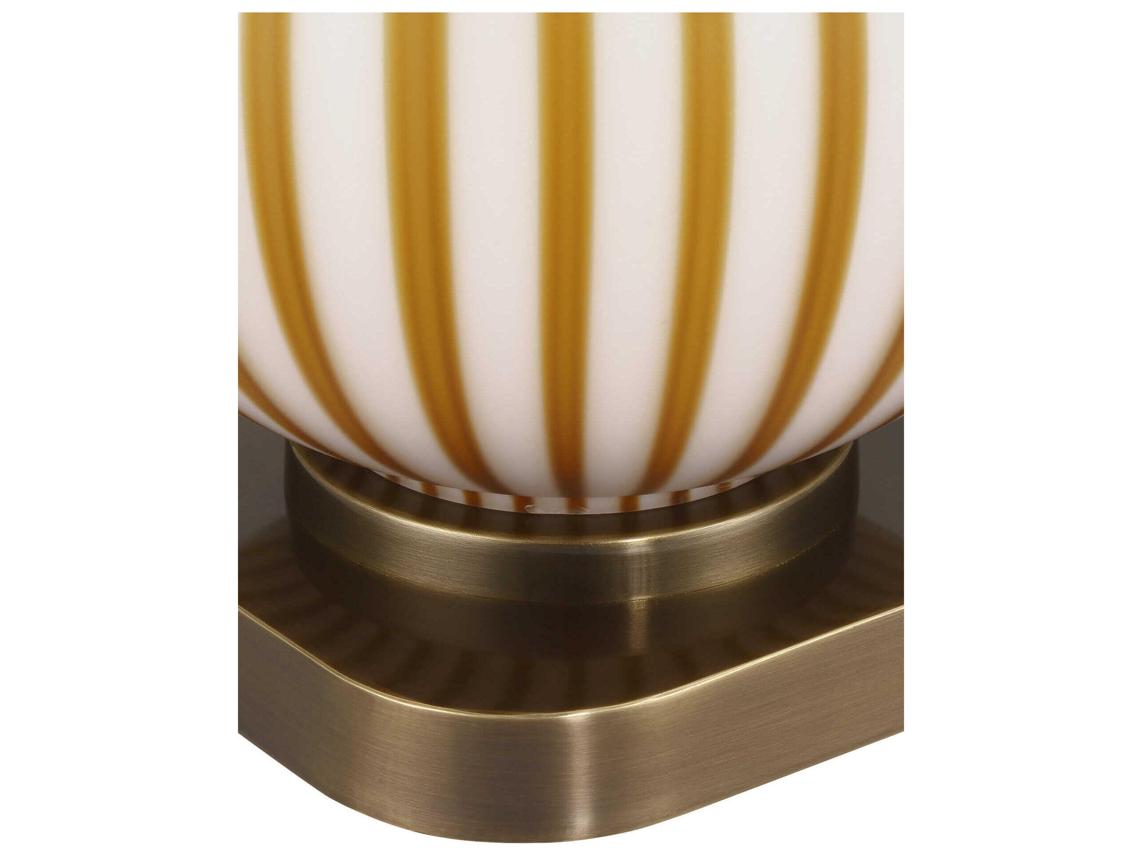 Currey & Company Striae Bone Linen Rayon Hardback Rolled Edge Yellow Buffet Lamp