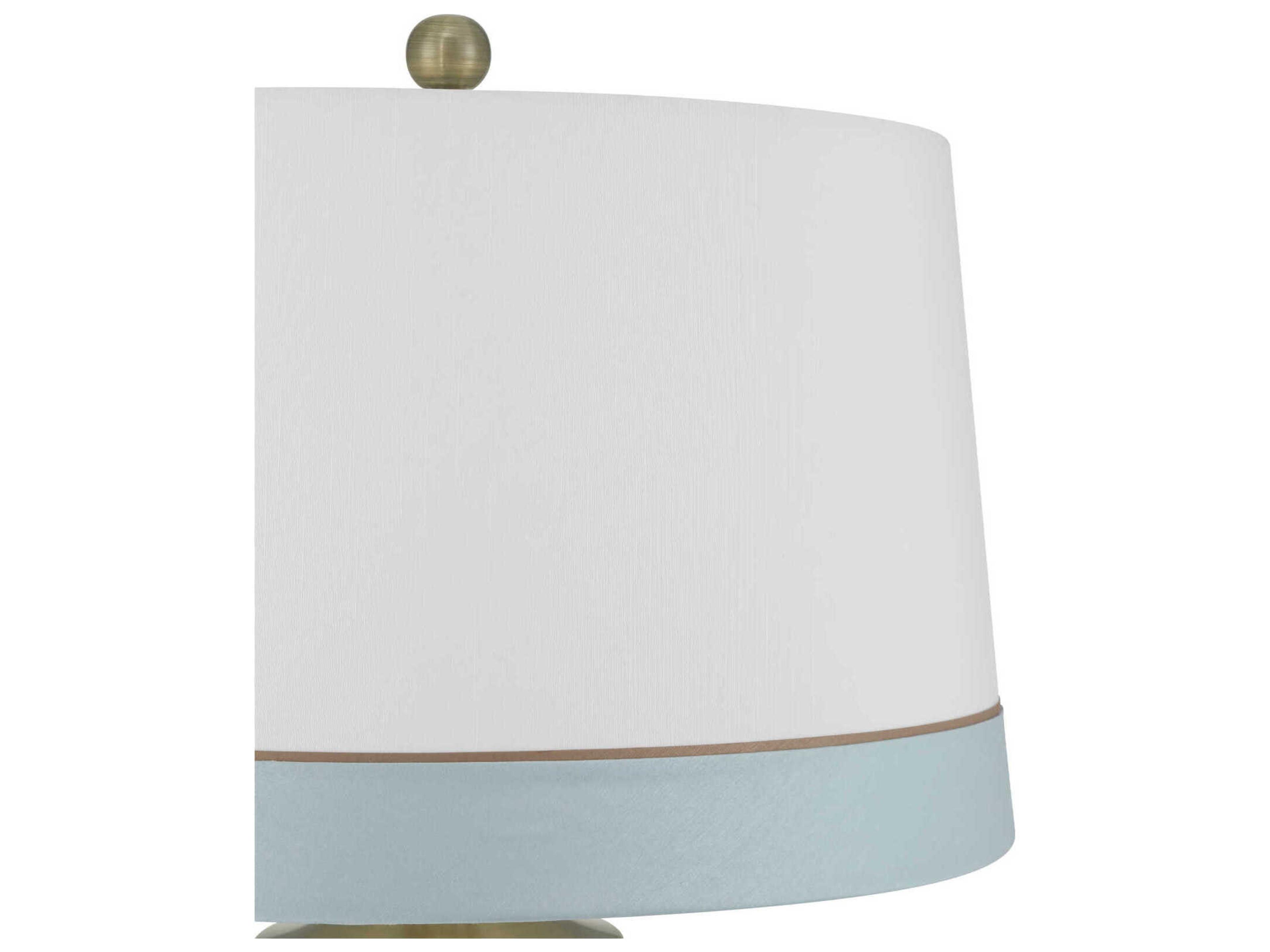 Currey & Company Kora White Light Blue Buffet Lamp