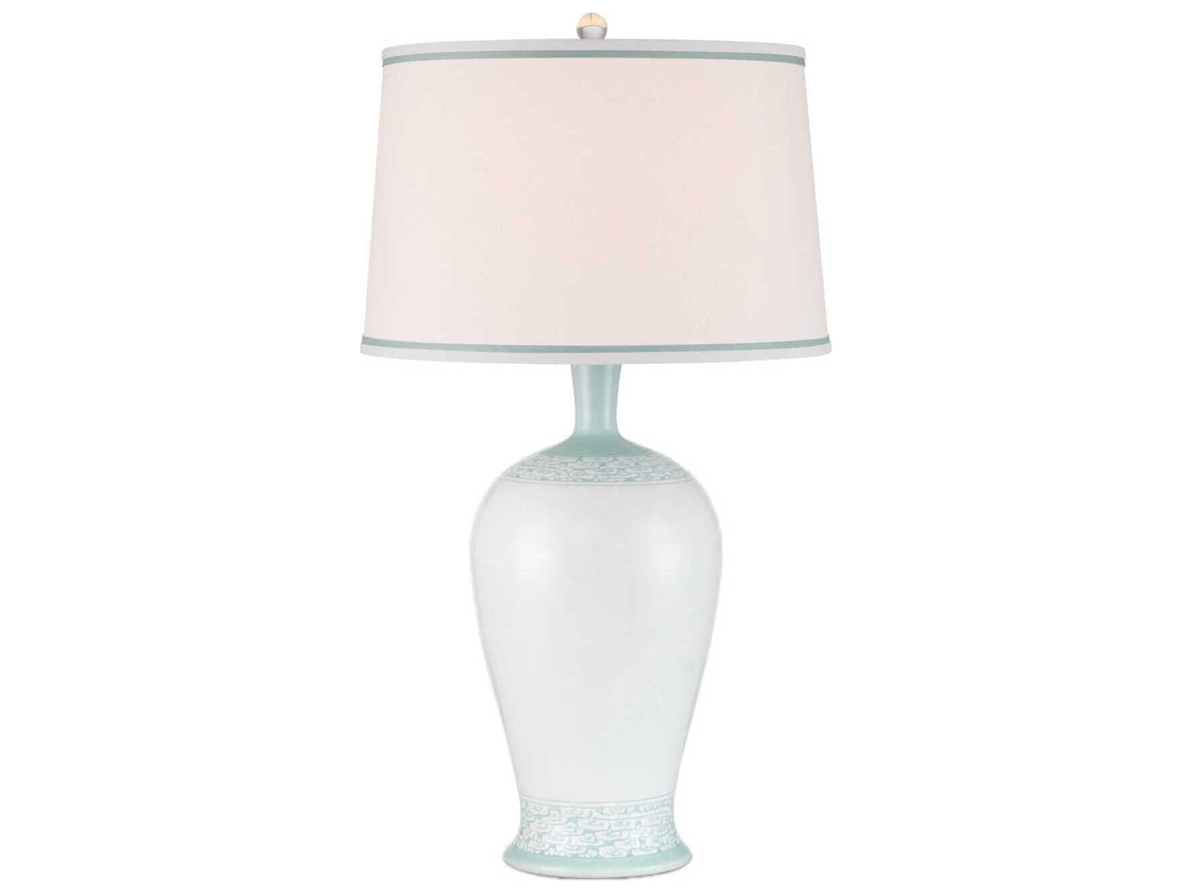 Ketty White Light Blue Buffet Lamp