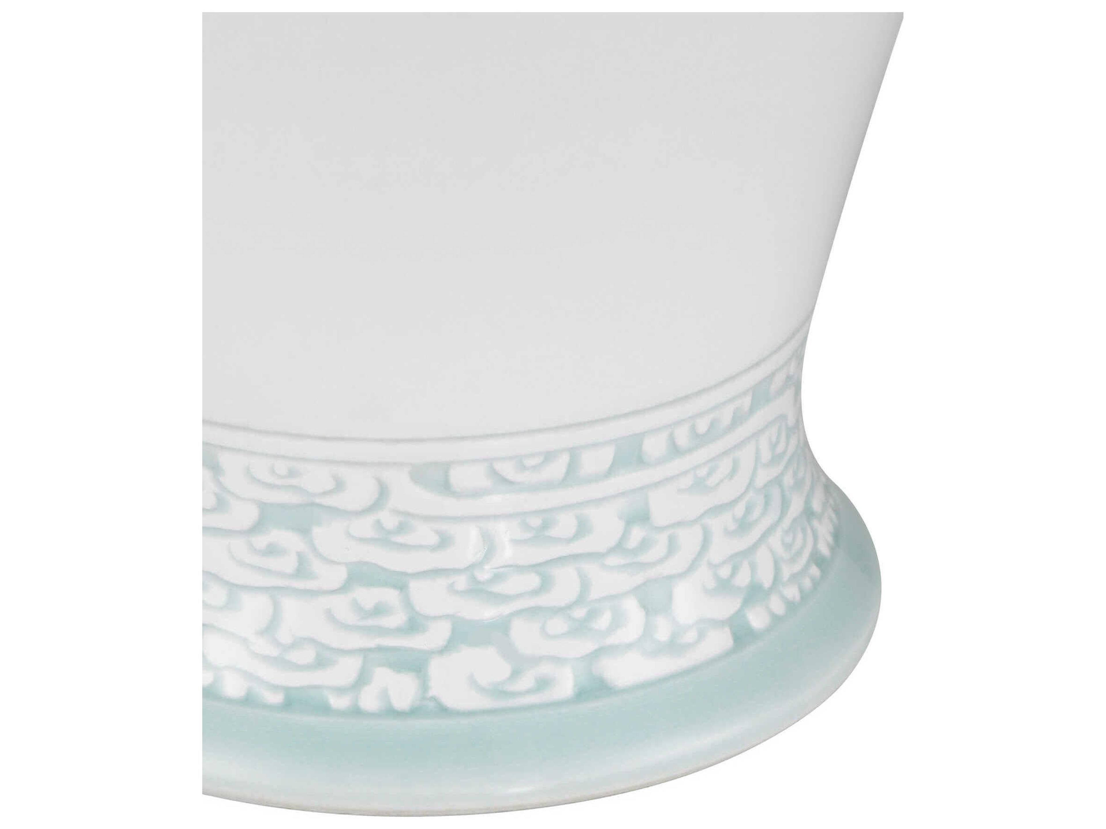 Currey & Company Ketty White Light Blue Buffet Lamp