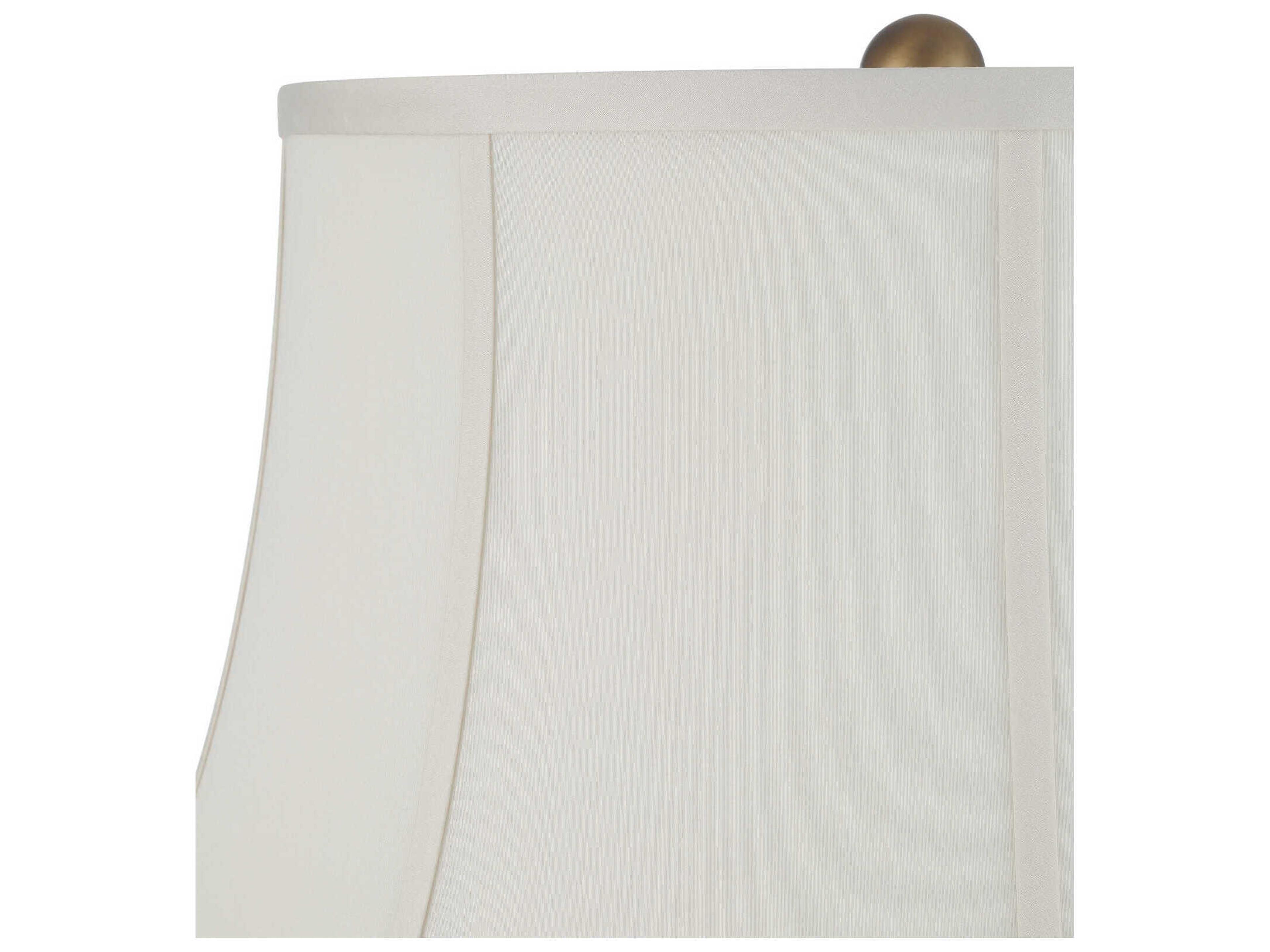 Currey & Company Attar White Beige Nylon Gray Buffet Lamp