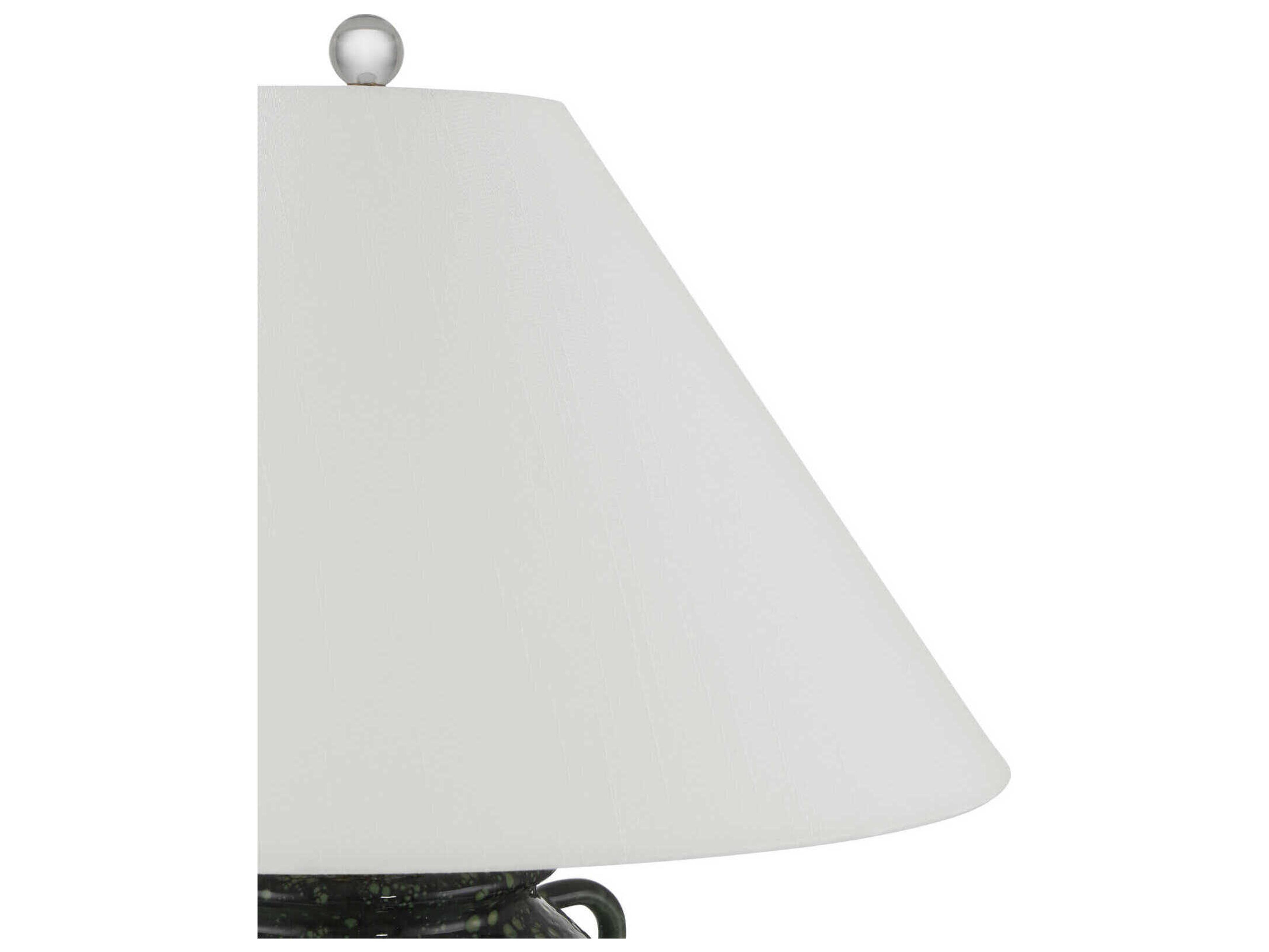 Currey & Company Junko Green Clear Black Buffet Lamp