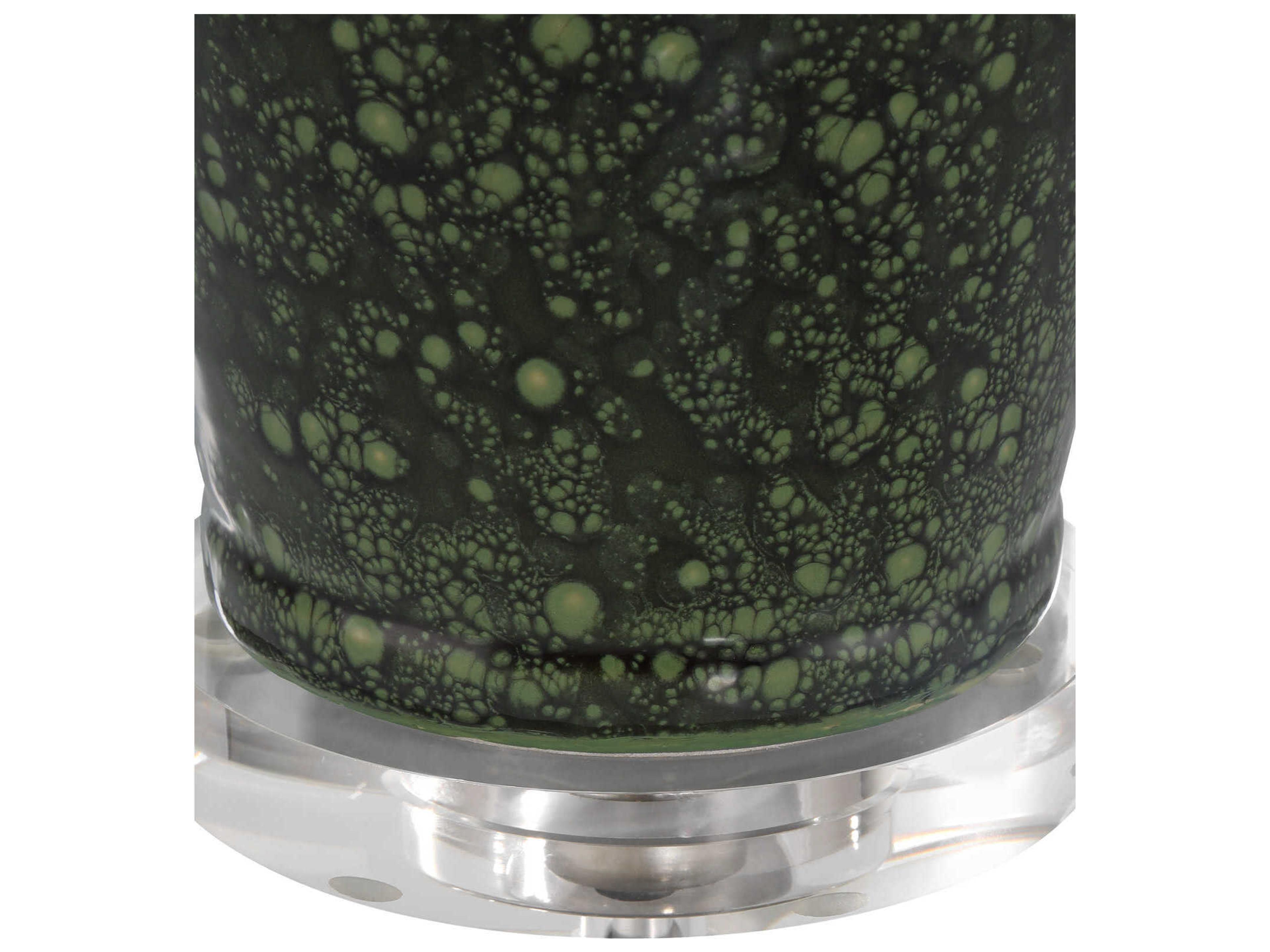 Currey & Company Junko Green Clear Black Buffet Lamp