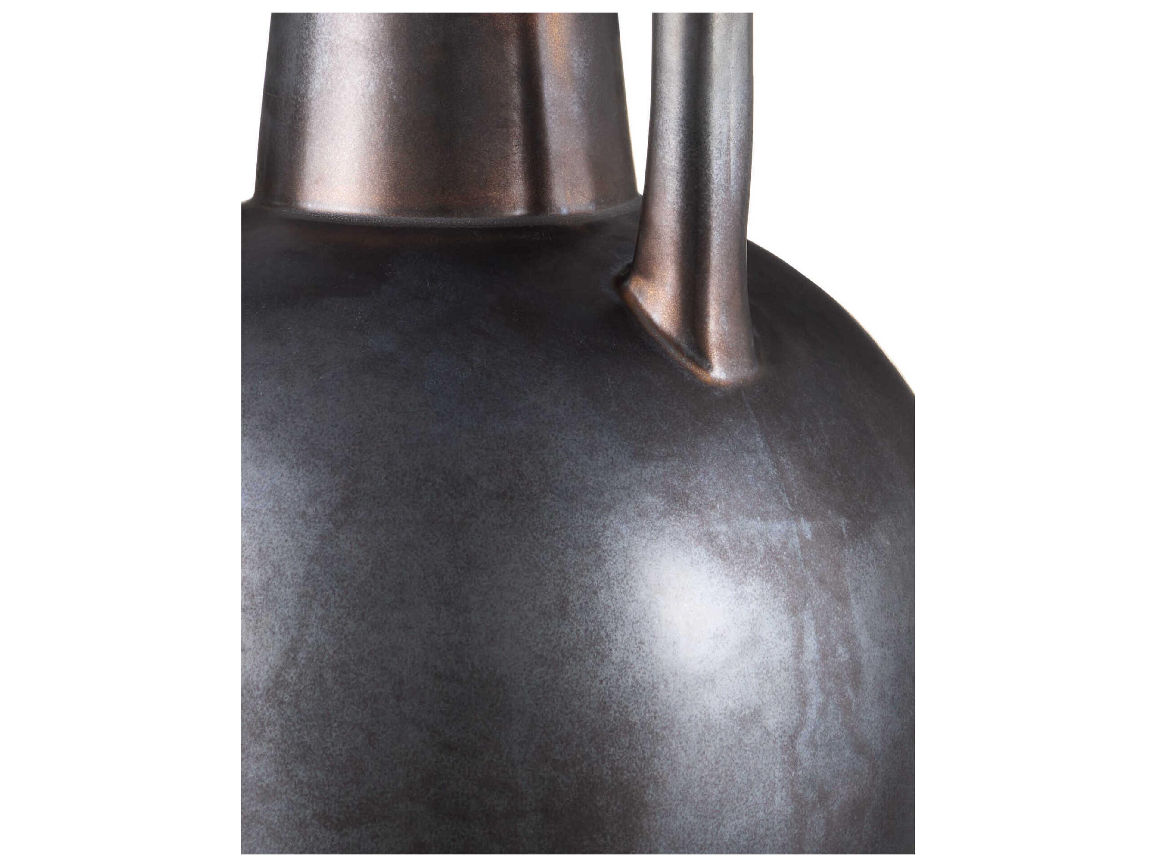 Currey & Company Autry Iridescent Gray Natural Linen Buffet Lamp