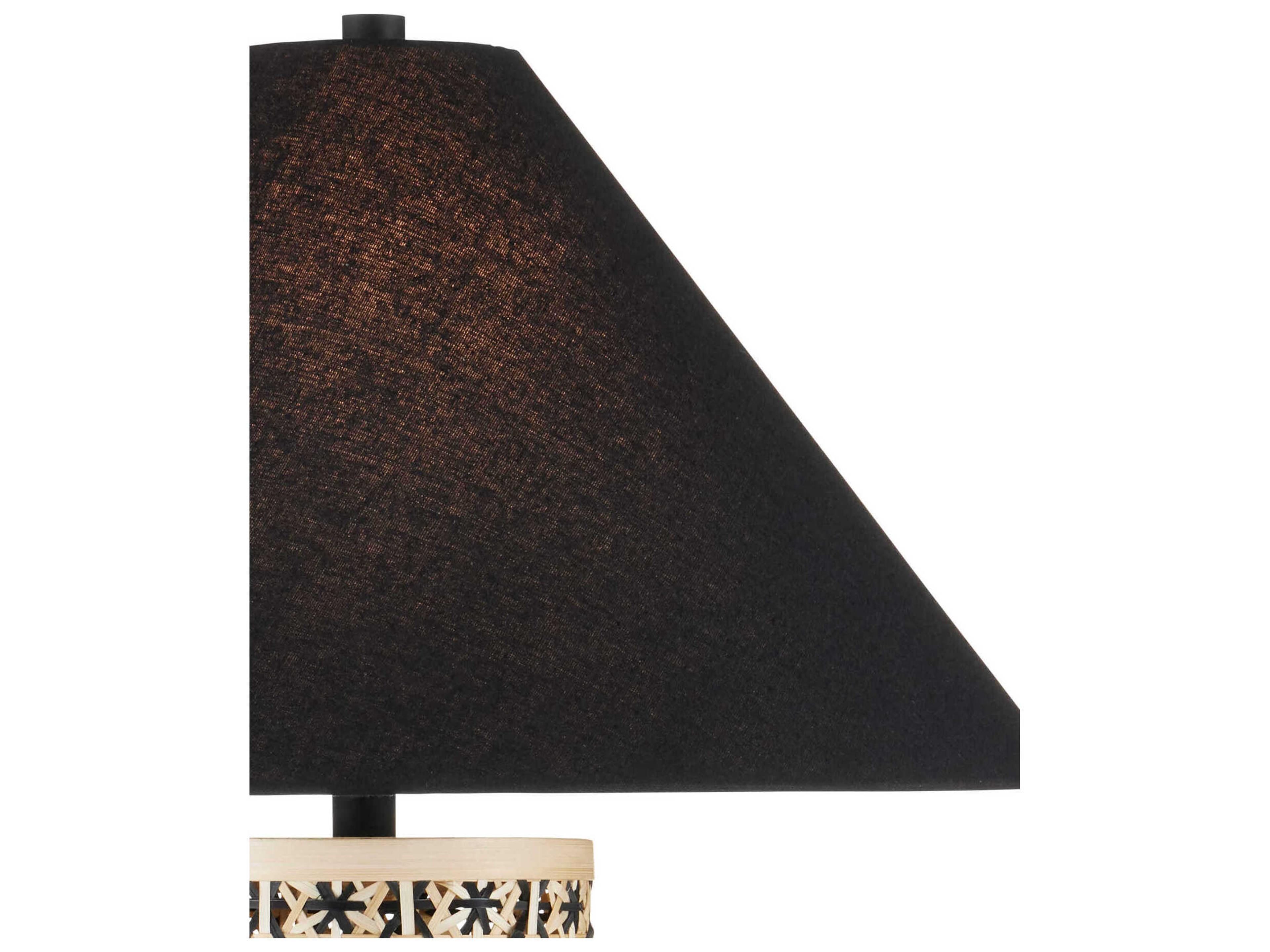 Currey & Company Nebulon Natural Black Polyester Buffet Lamp
